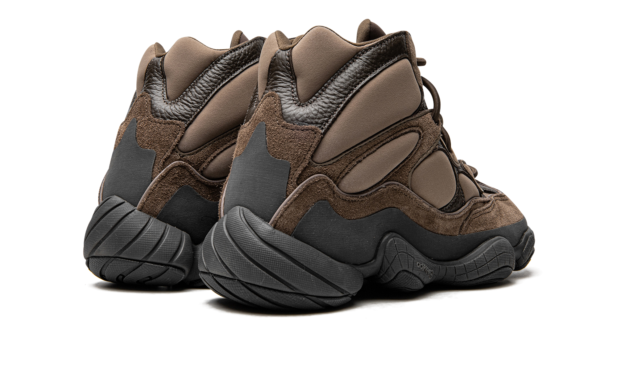 adidas yeezy 500 high taupe black+GX4553+diagnol right behind view