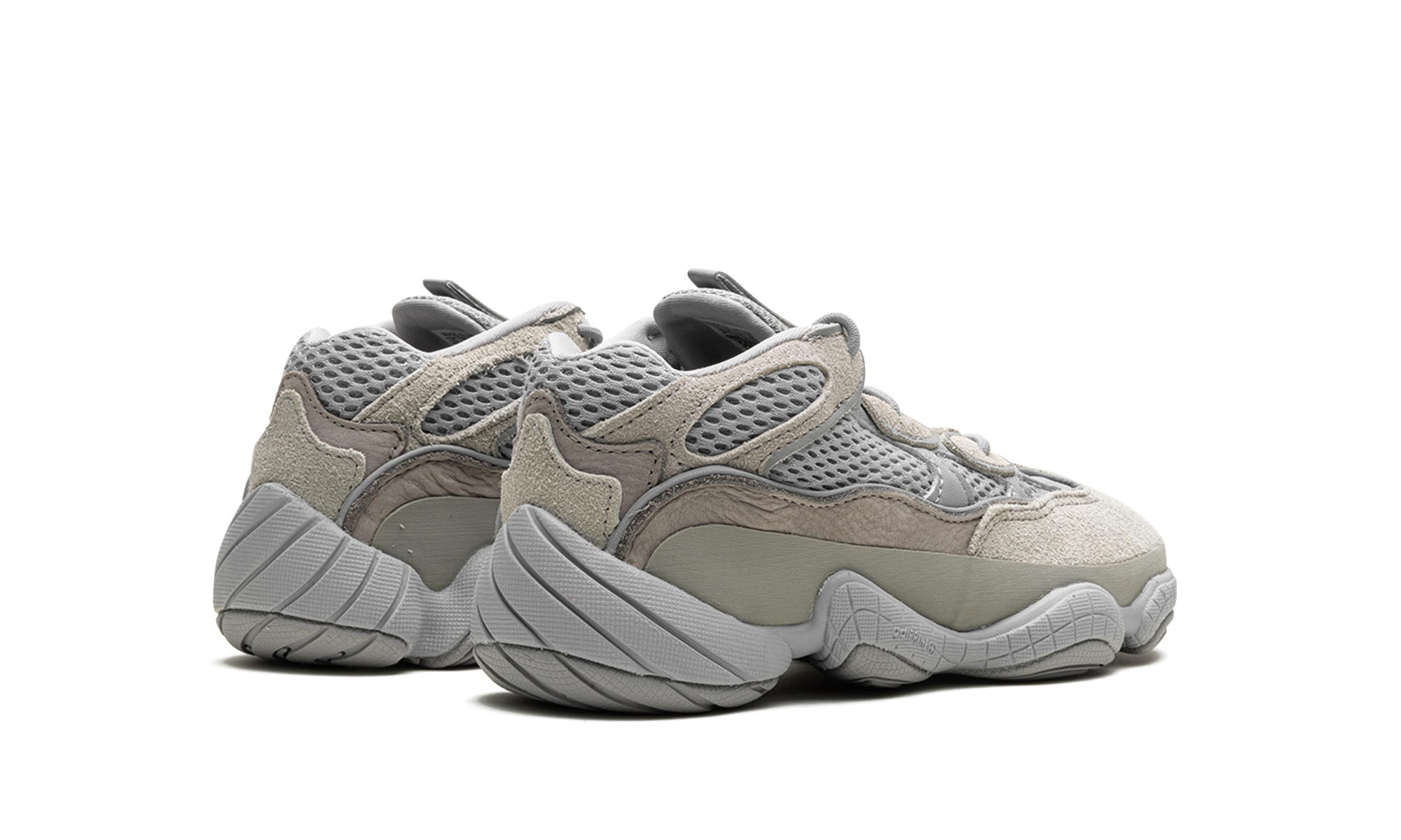adidas yeezy 500 stone salt kids+ID2442+diagnol right behind view