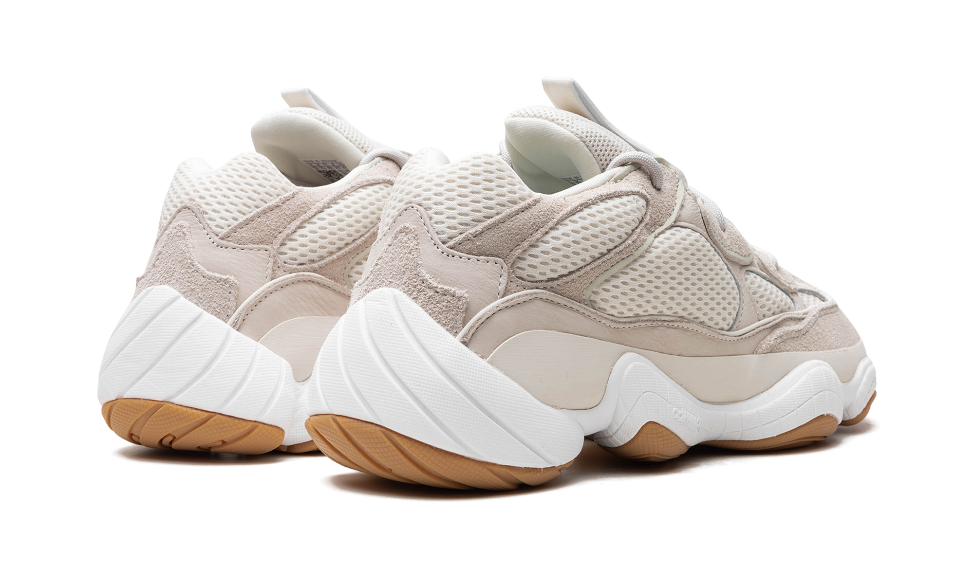 adidas yeezy 500 stone taupe+ID1600+diagnol right behind view