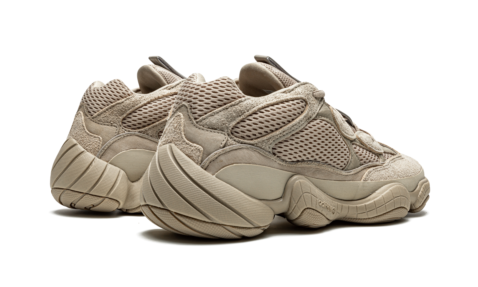 adidas yeezy 500 taupe light+GX3605+diagnol right behind view