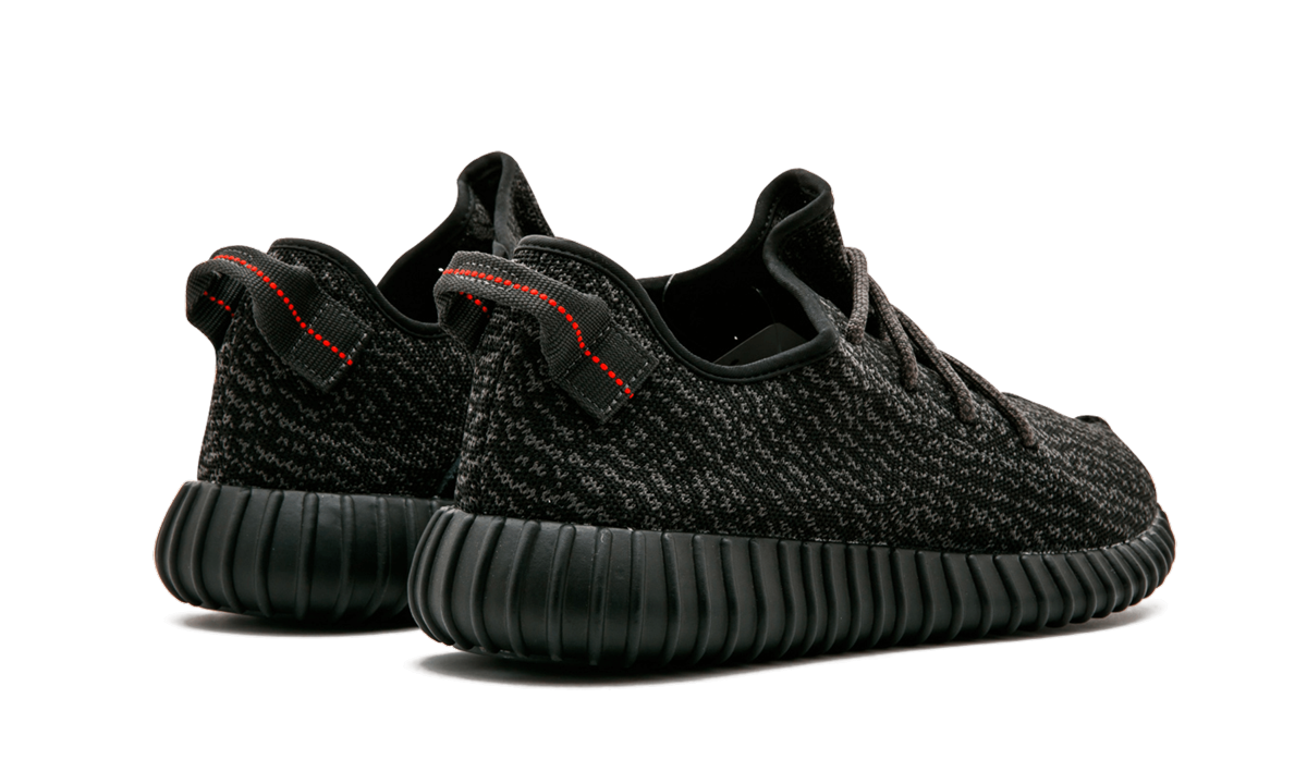 adidas yeezy boost 350 pirate black 2015+AQ2659+diagnol right behind view