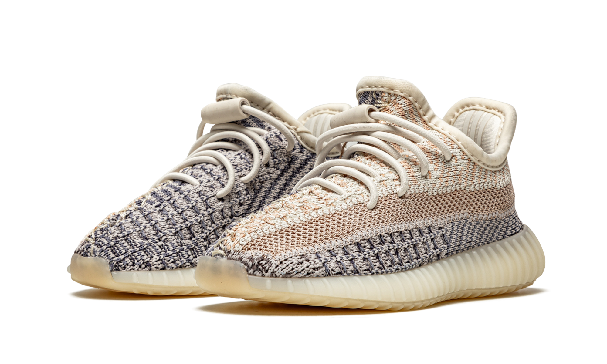 adidas yeezy boost 350 v2 ash pearl infants+GY7735+diagnol left view
