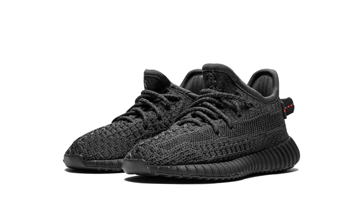adidas yeezy boost 350 v2 black infants non reflective+FU9011+diagnol left view