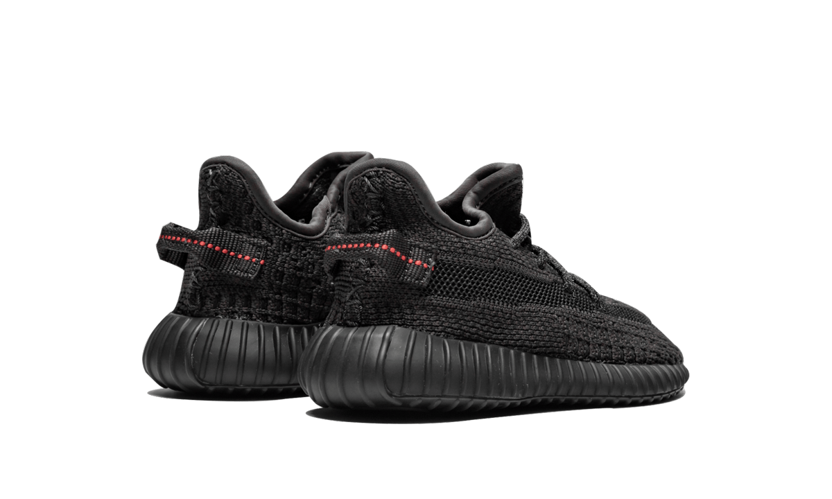adidas yeezy boost 350 v2 black infants non reflective+FU9011+diagnol right behind view