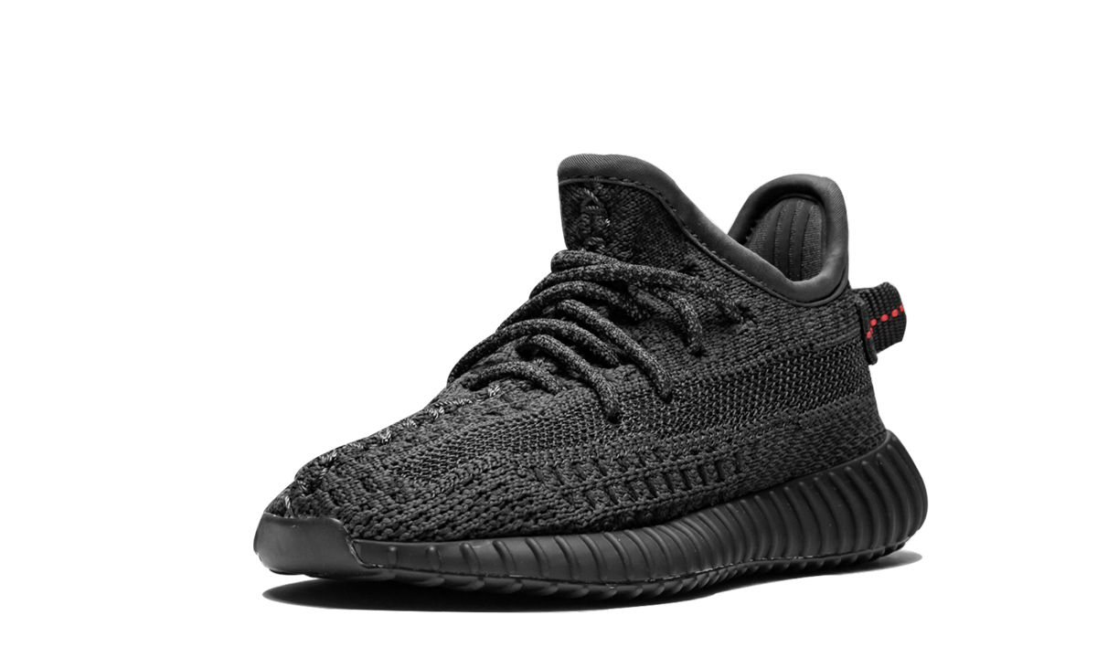adidas yeezy boost 350 v2 black infants non reflective+FU9011+left diagnol single view