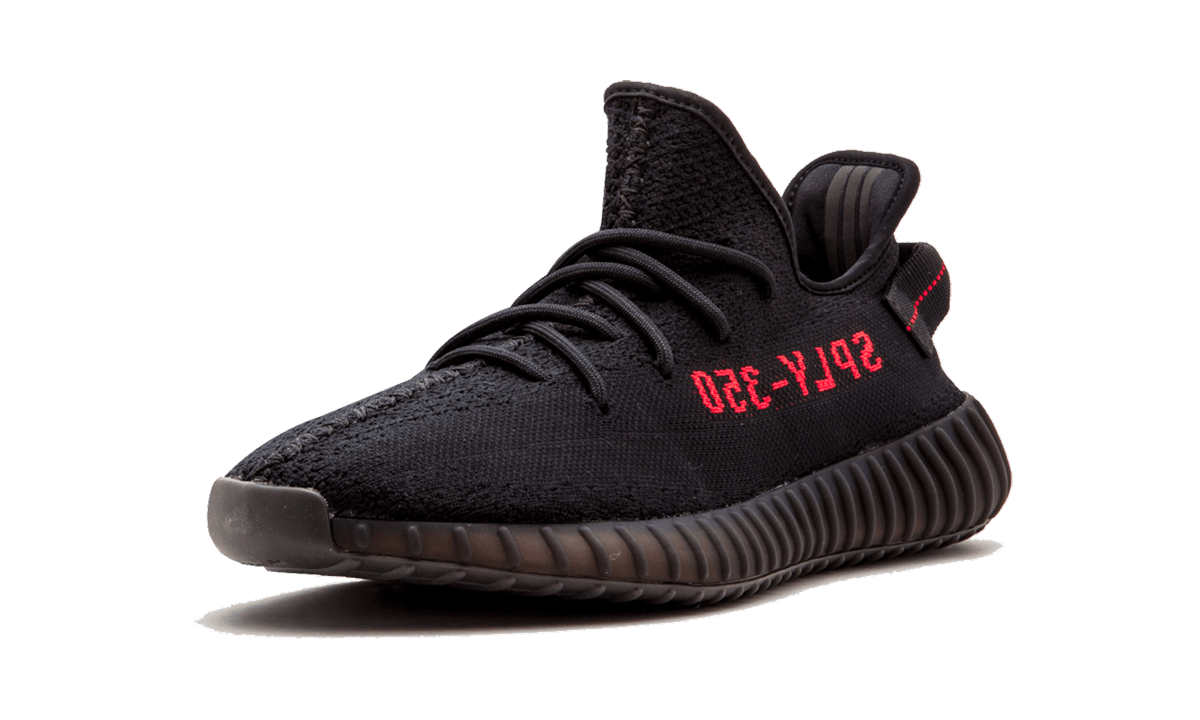 adidas yeezy boost 350 v2 black red+CP9652+left diagnol single view