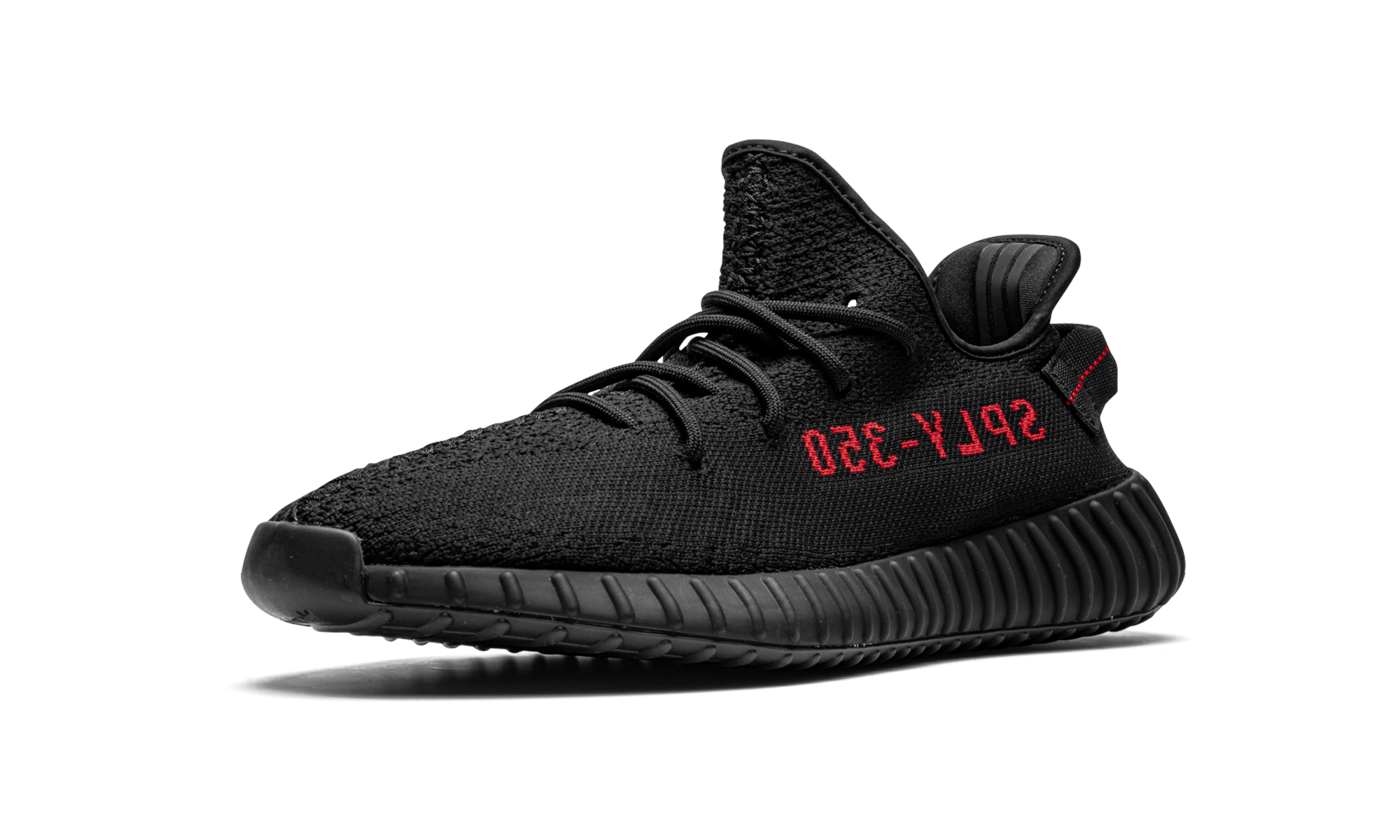adidas yeezy boost 350 v2 black red+CP9652+bottom view
