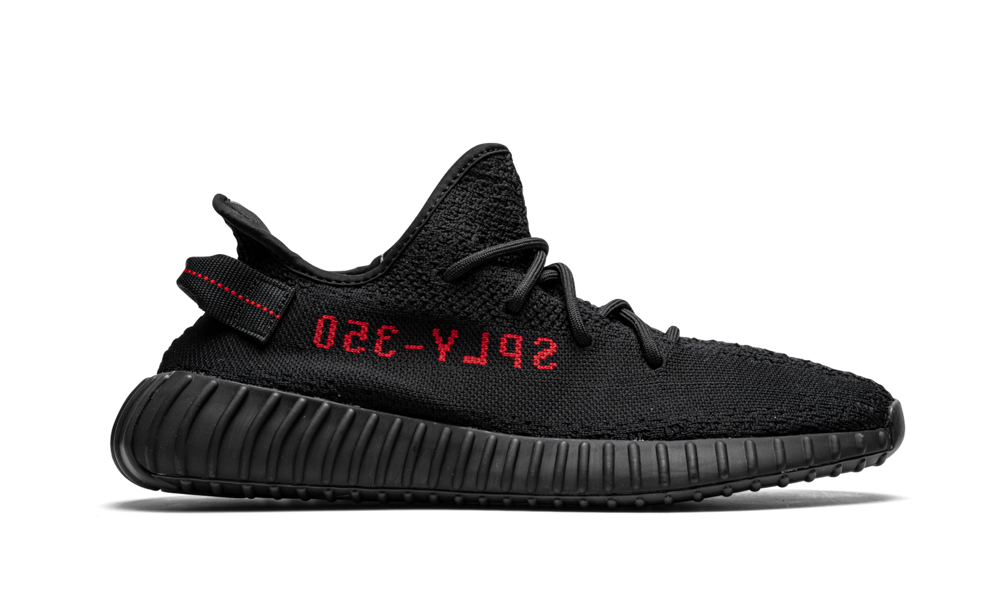 adidas yeezy boost 350 v2 black red+CP9652+diagnol right view