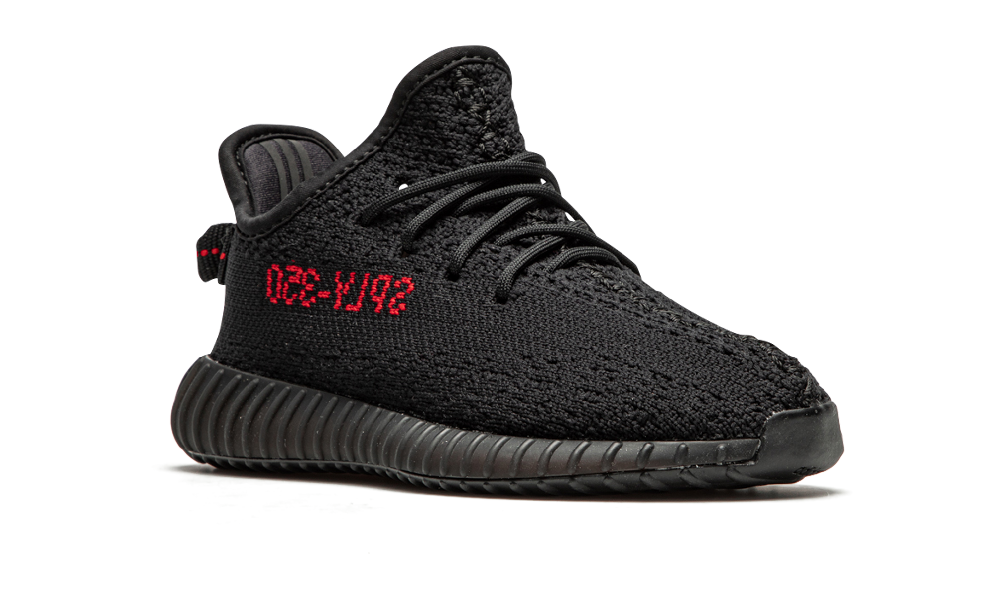 adidas yeezy boost 350 v2 black red infants+BB6372+diagnol right view 1