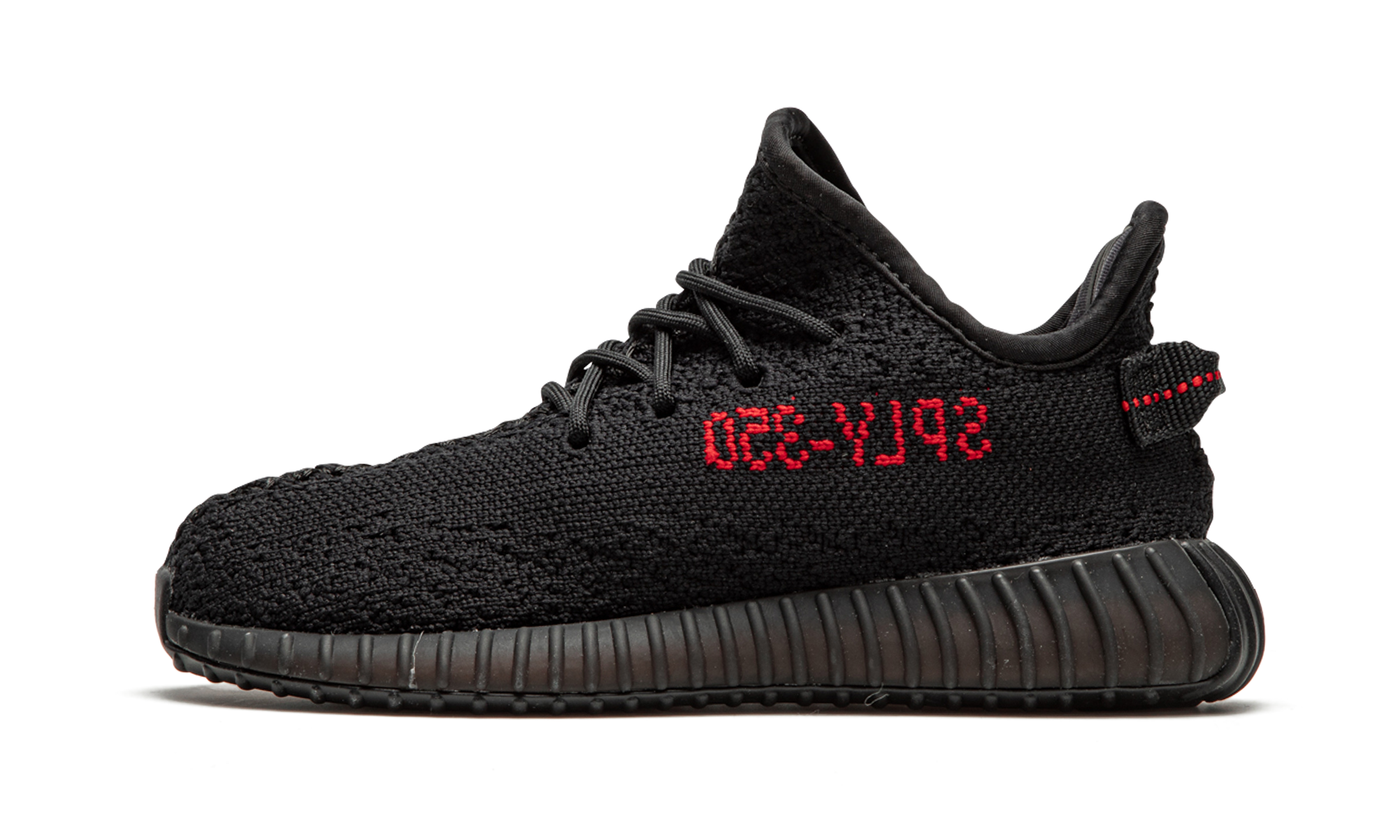 adidas yeezy boost 350 v2 black red infants+BB6372+diagnol right view 2