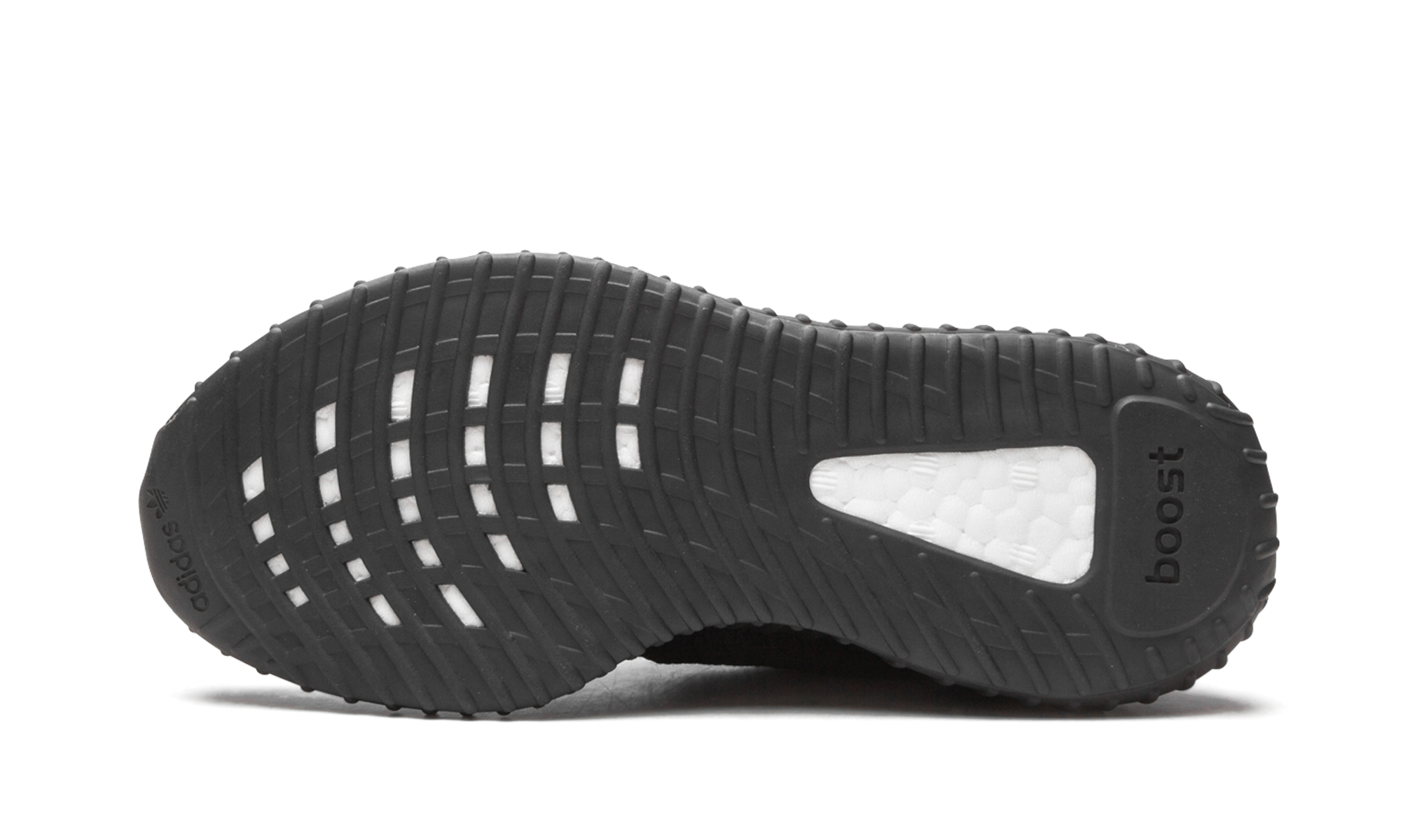 adidas yeezy boost 350 v2 black red kids+GZ8655+bottom view