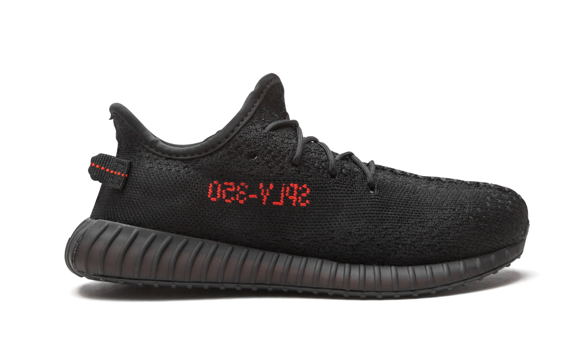 adidas yeezy boost 350 v2 black red kids+GZ8655+right view