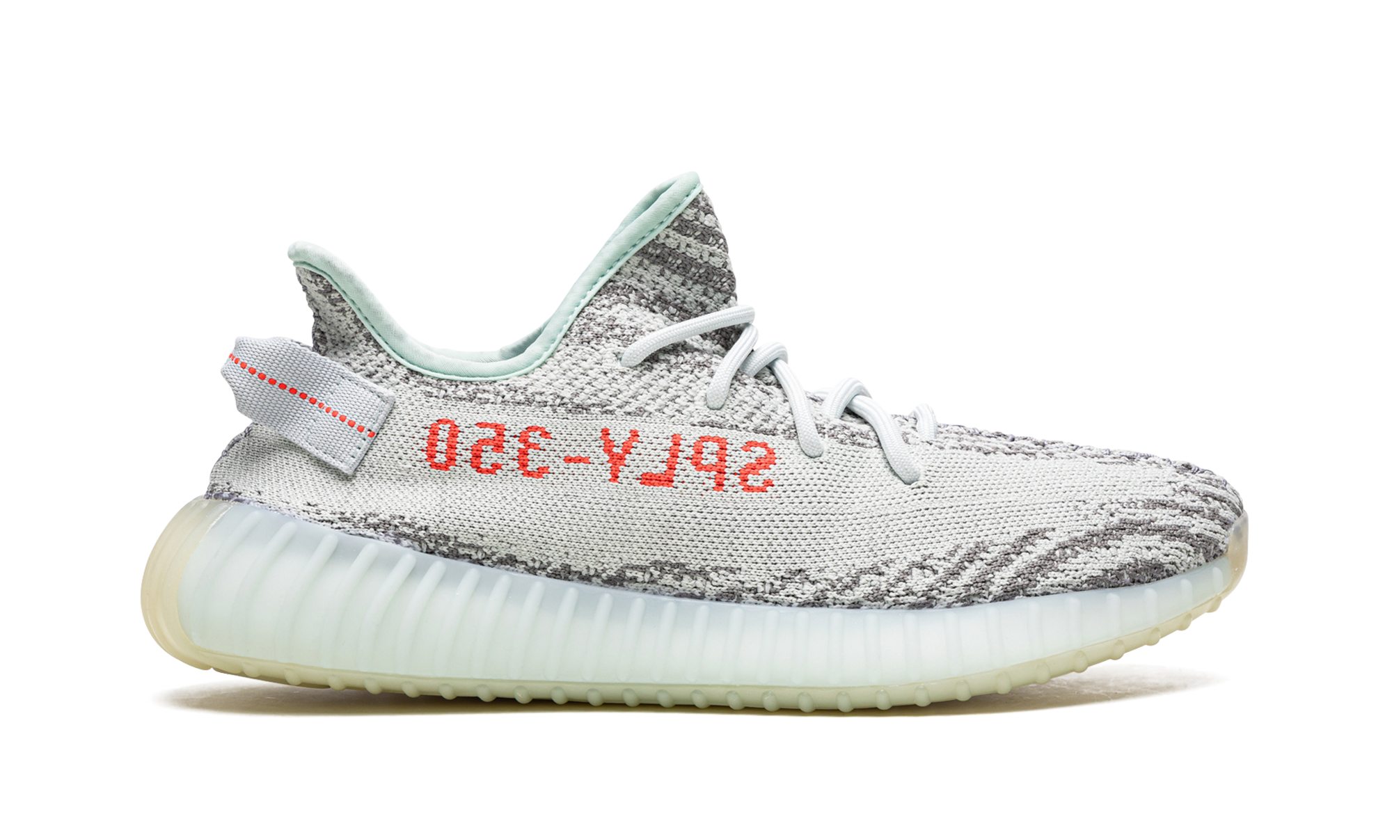 adidas yeezy boost 350 v2 blue tint+B37571+diagnol right view
