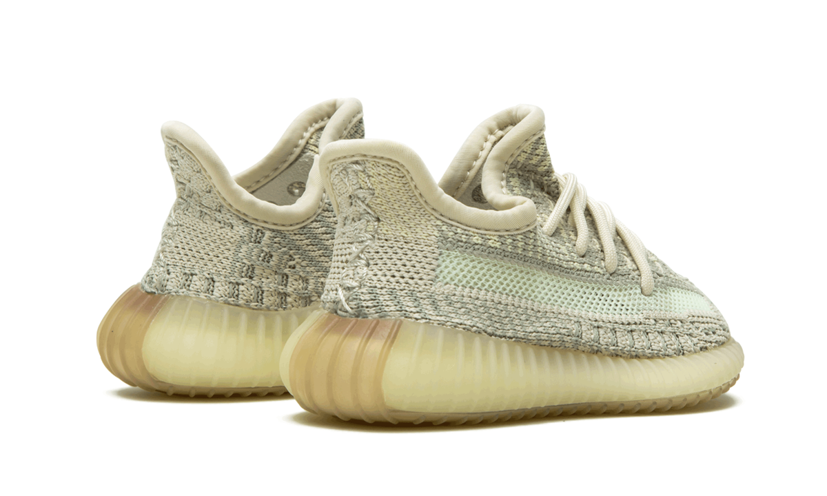 adidas yeezy boost 350 v2 citrin infants+FW3047+diagnol right behind view