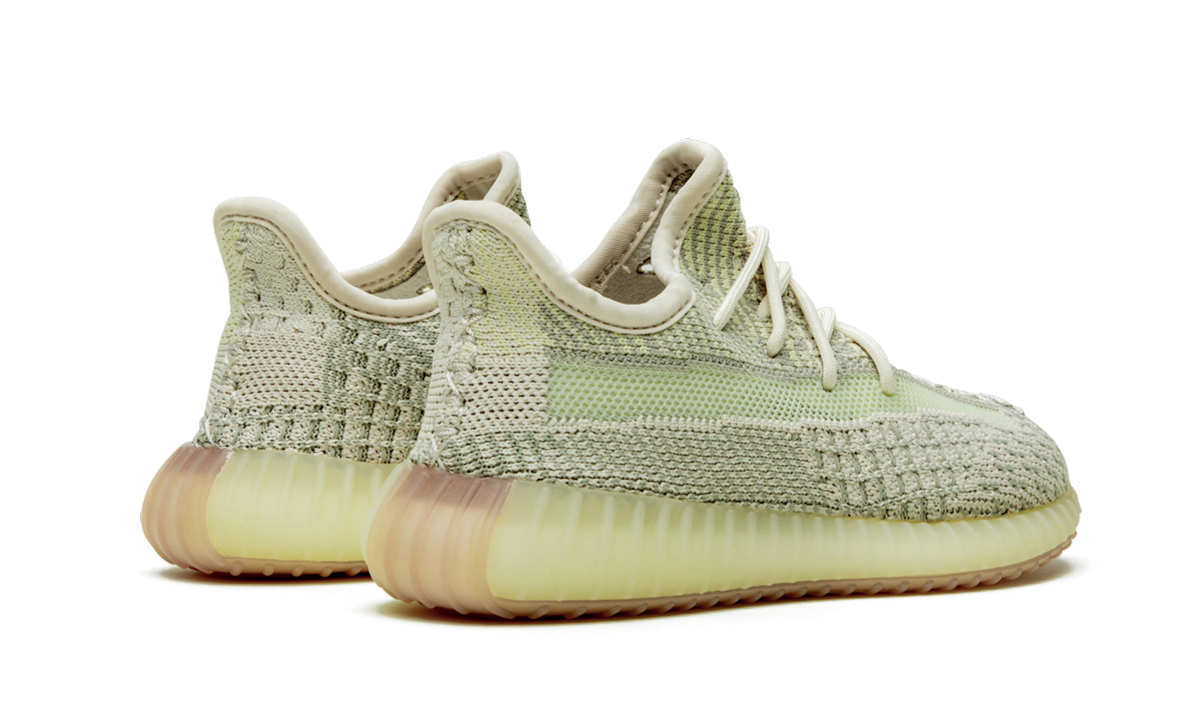 adidas yeezy boost 350 v2 citrin kids+FW3052+diagnol right behind view