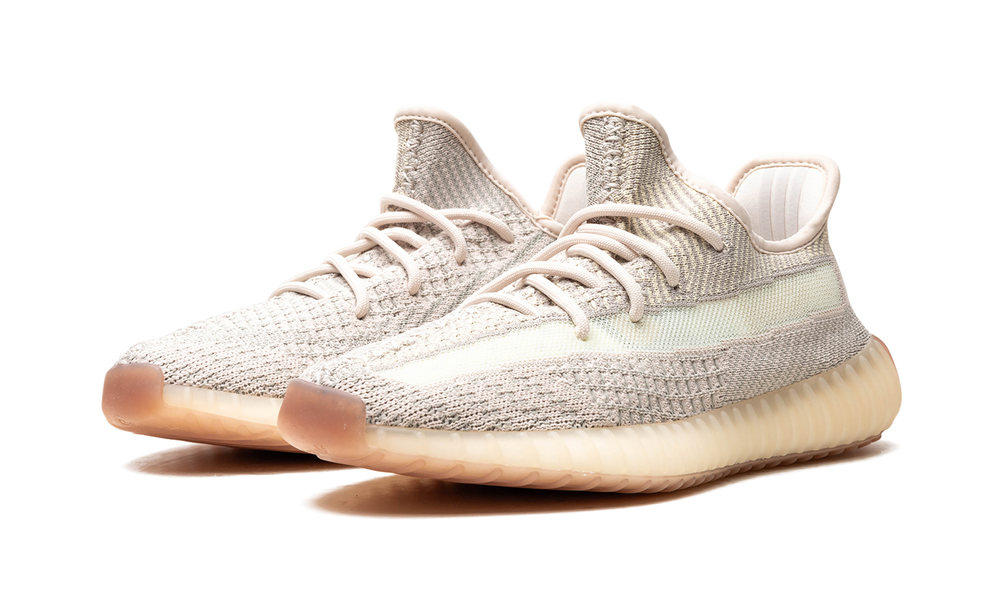 adidas yeezy boost 350 v2 citrin non reflective+FW3042+diagnol left view
