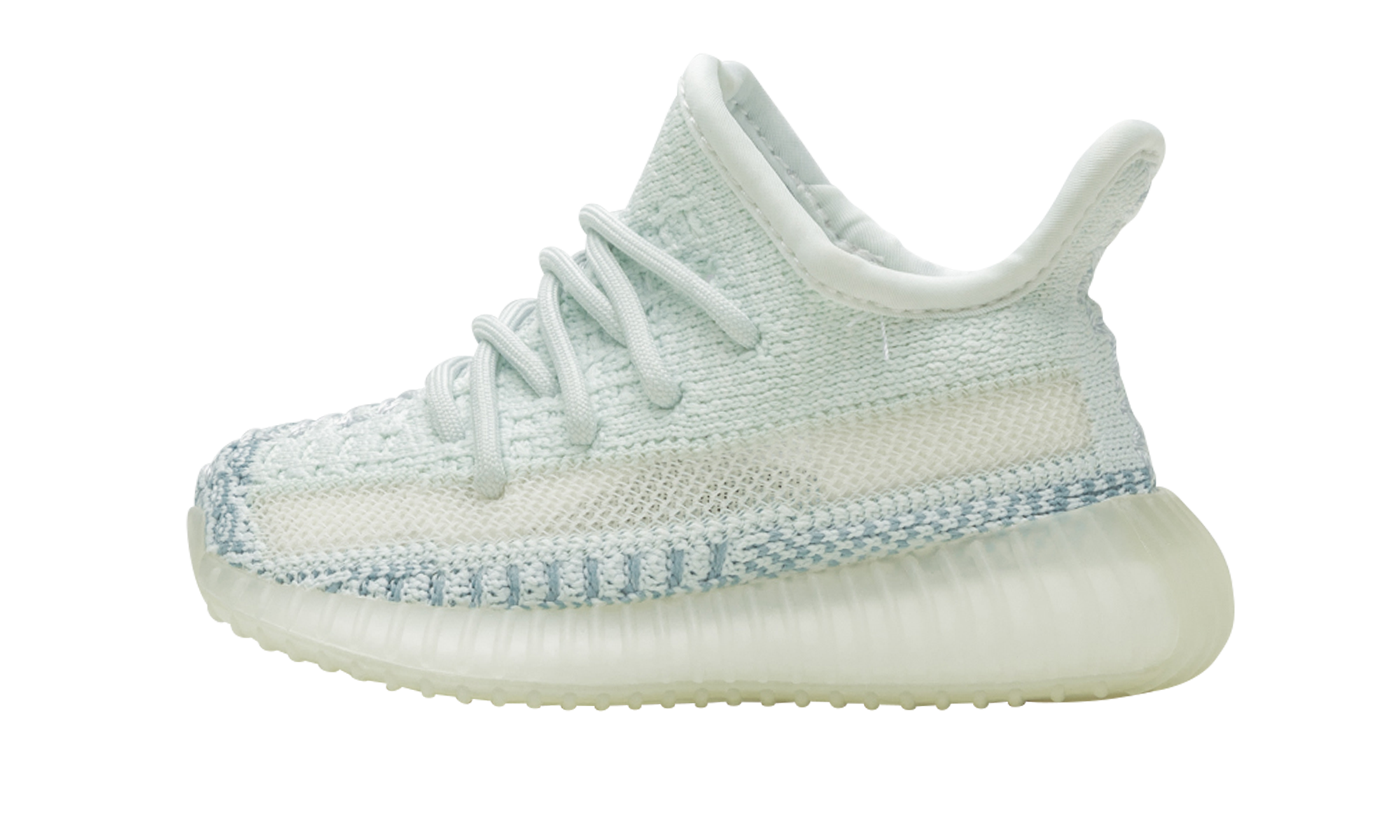 adidas yeezy boost 350 v2 cloud white infants+FW3046+diagnol right view 2
