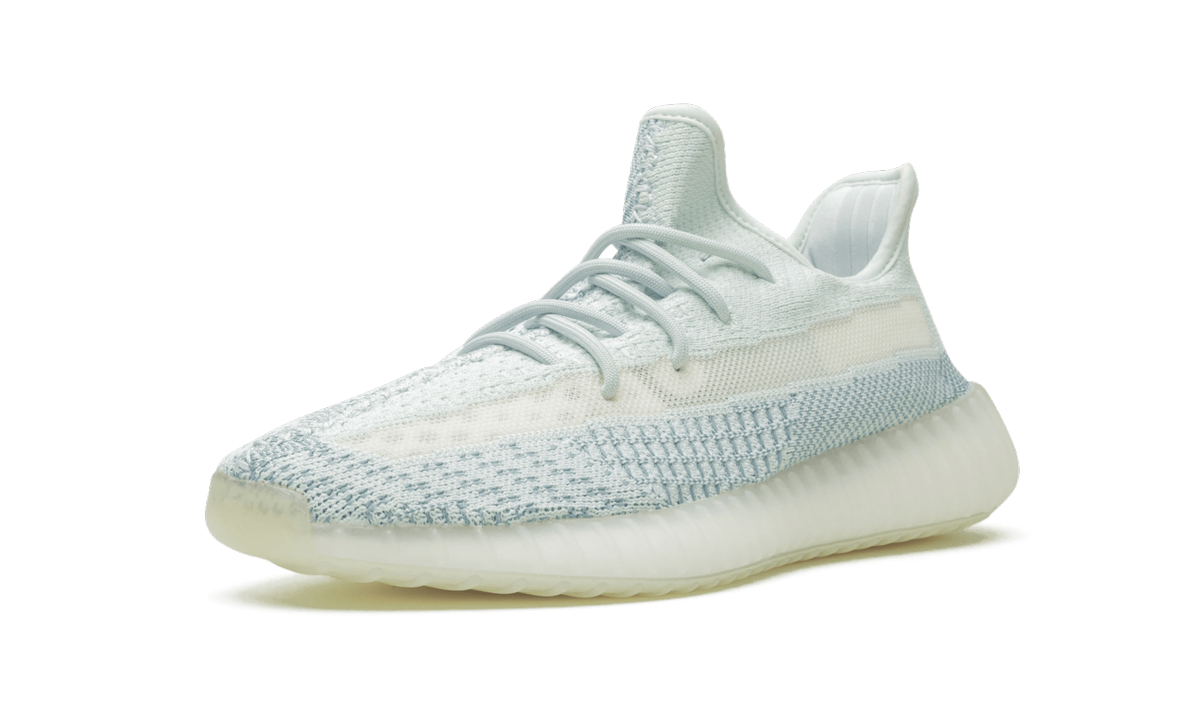 adidas yeezy boost 350 v2 cloud white non reflective+FW3043+left diagnol single view