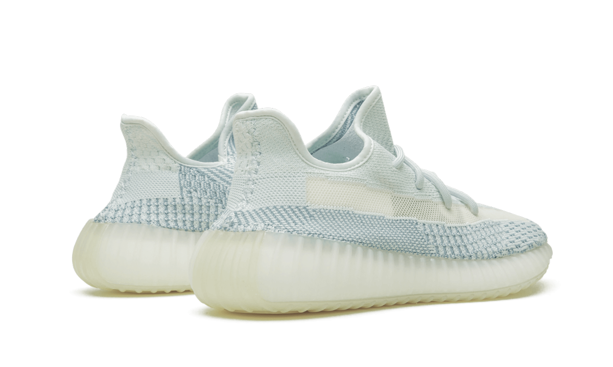 adidas yeezy boost 350 v2 cloud white reflective+FW5317+left diagnol single view