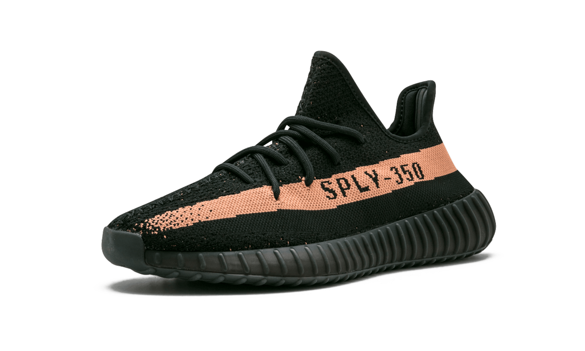 adidas yeezy boost 350 v2 core black copper+BY1605+left diagnol single view