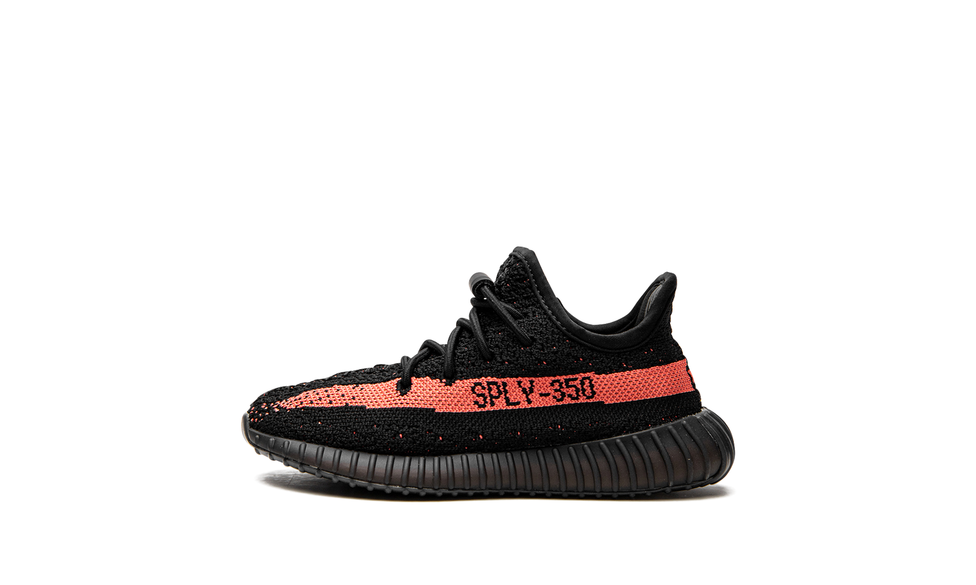 adidas yeezy boost 350 v2 core black red infants+HP6587+diagnol right view 1