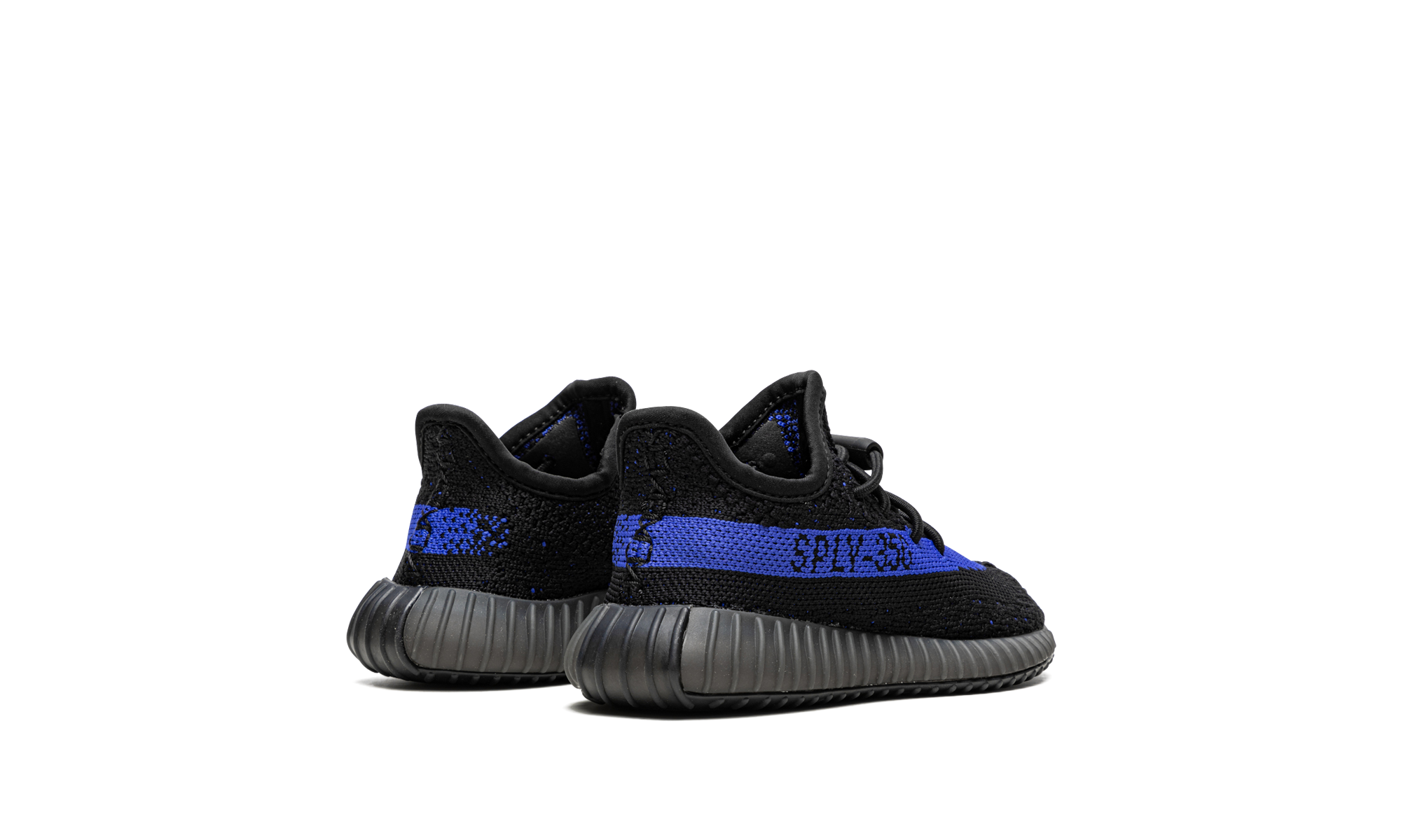 adidas yeezy boost 350 v2 dazzling blue infants+GY9584+diagnol right behind view