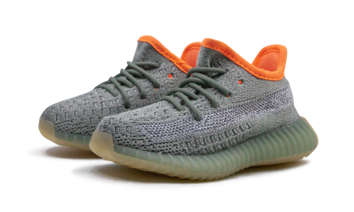 adidas yeezy boost 350 v2 desert sage infants+FX9041+diagnol left view