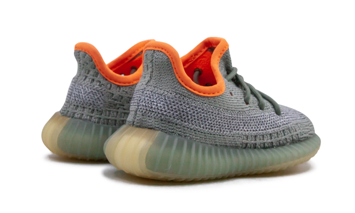 adidas yeezy boost 350 v2 desert sage infants+FX9041+diagnol right behind view