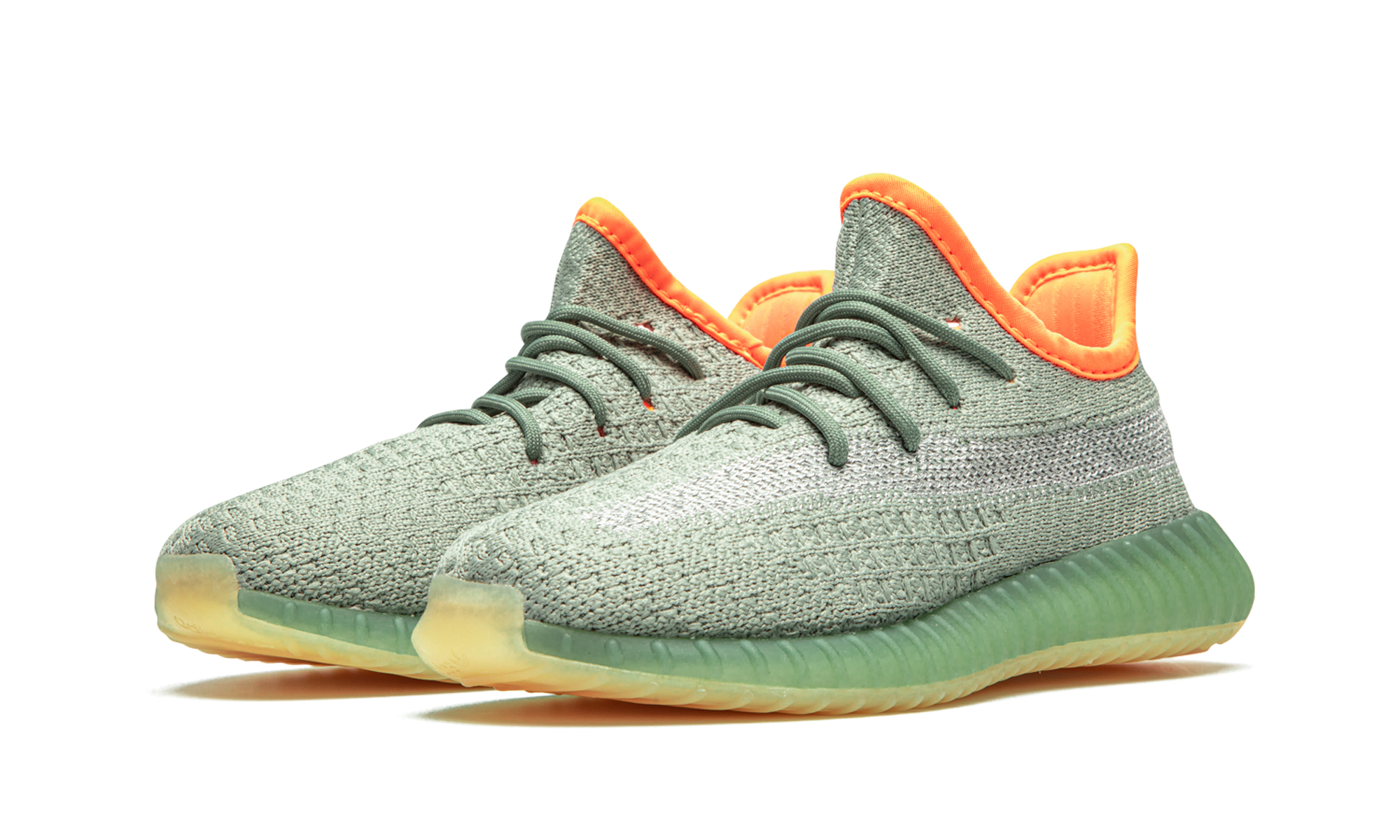 adidas yeezy boost 350 v2 desert sage kids+FX9037+diagnol left view