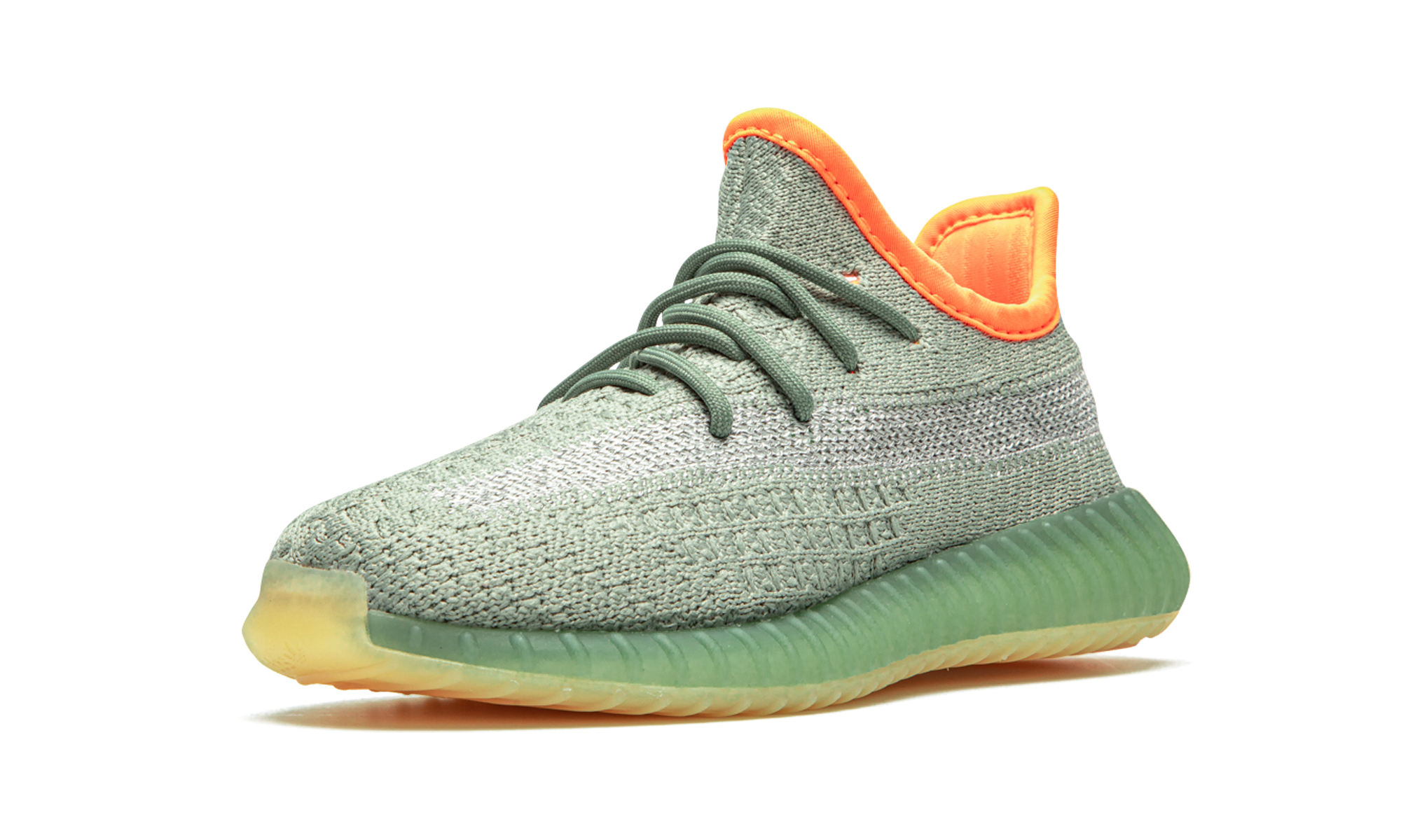 adidas yeezy boost 350 v2 desert sage kids+FX9037+left diagnol single view
