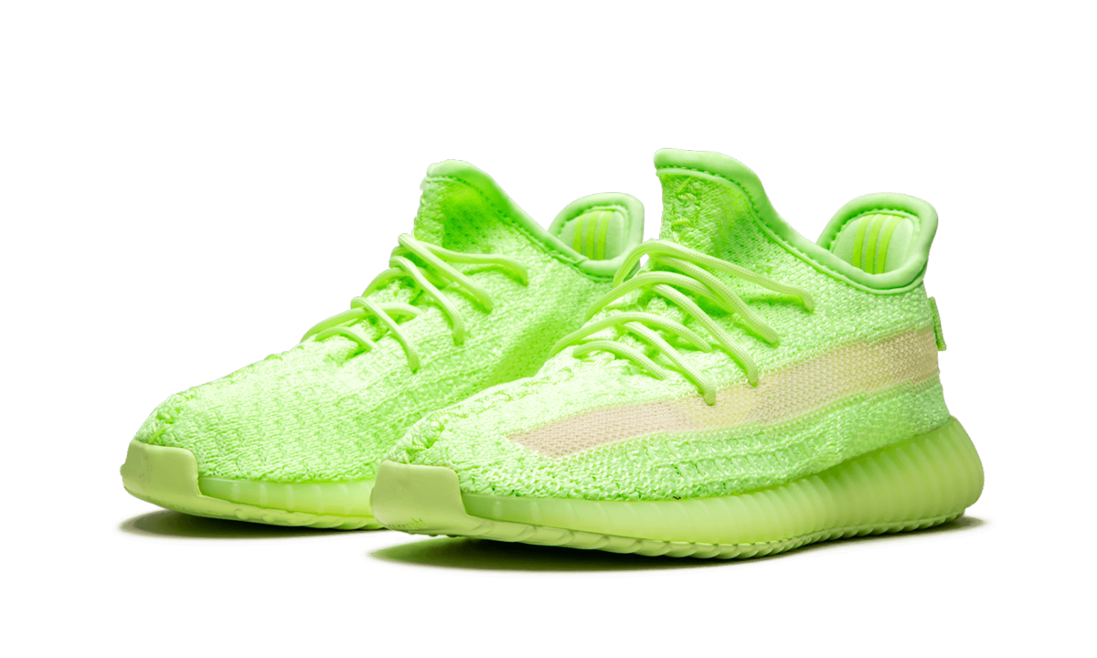adidas yeezy boost 350 v2 glow infants+EG6887+diagnol left view