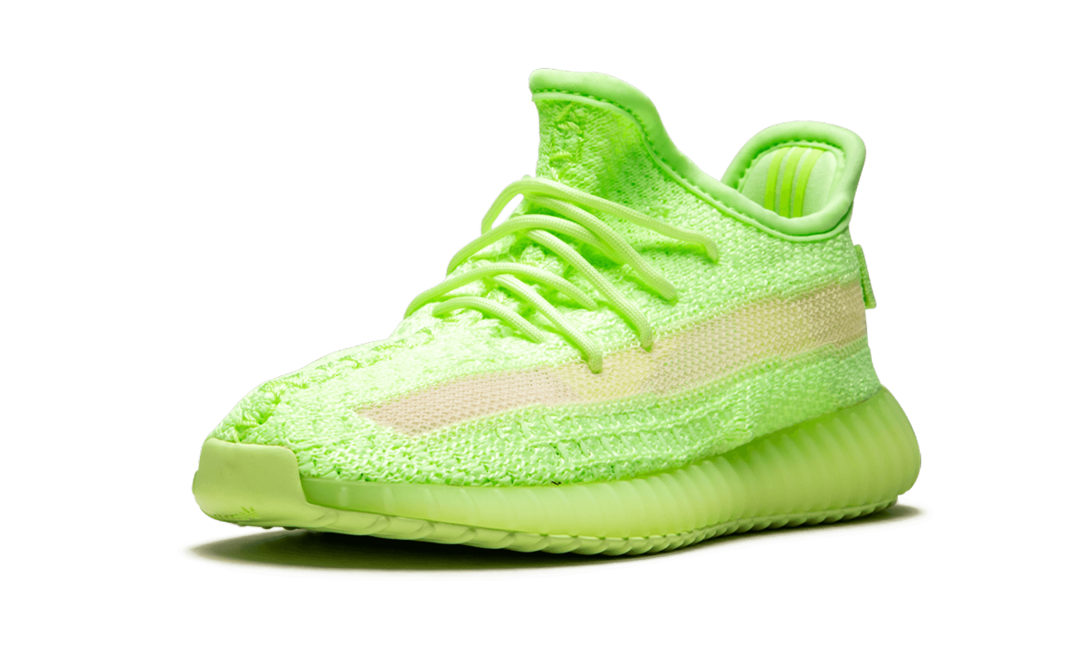 adidas yeezy boost 350 v2 glow infants+EG6887+left diagnol single view
