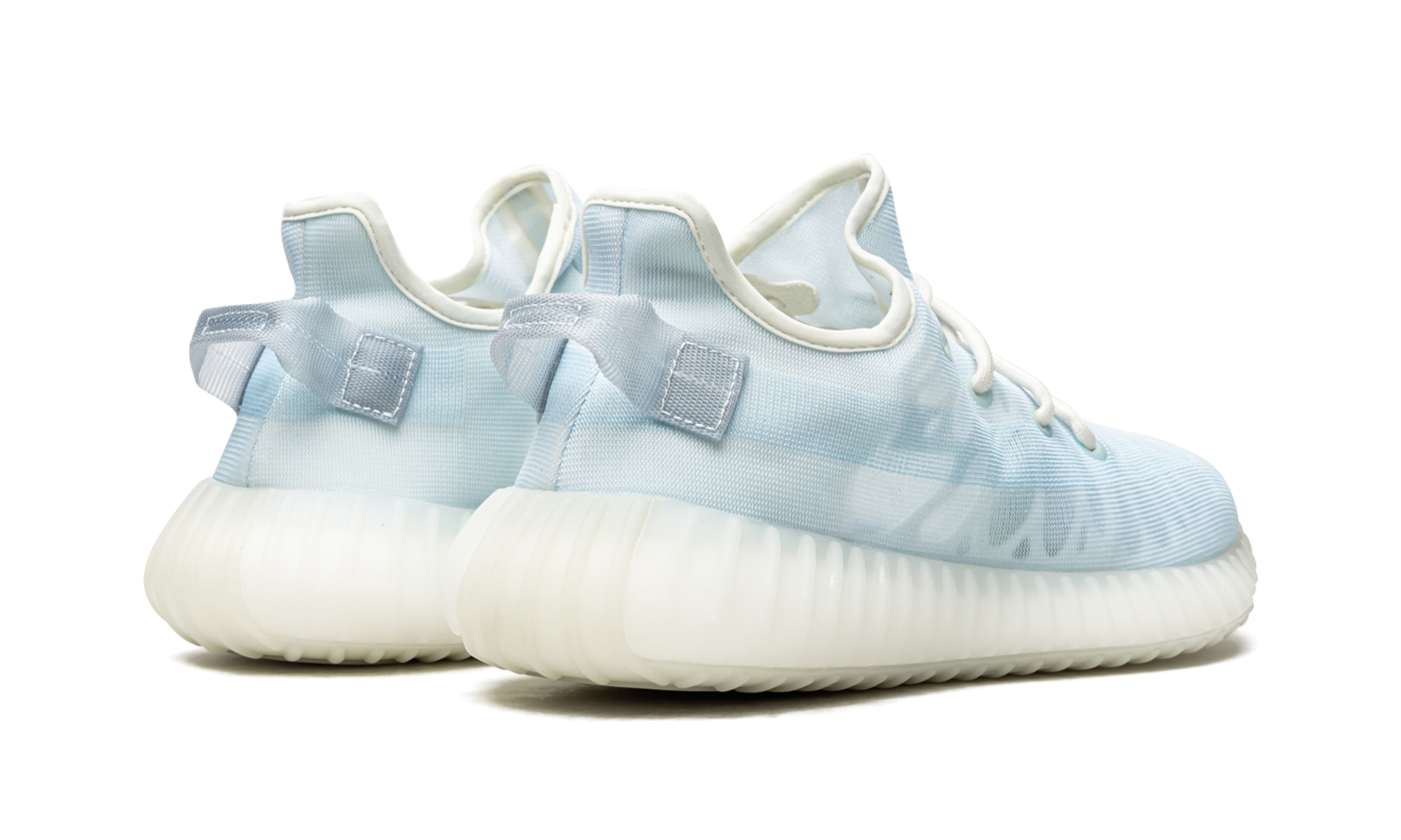 adidas yeezy boost 350 v2 mono ice+GW2869+diagnol right behind view