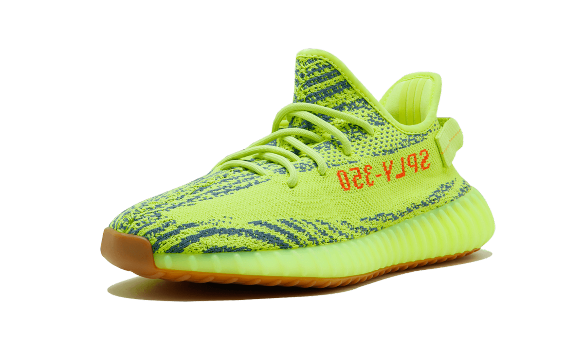 adidas yeezy boost 350 v2 semi frozen yellow+B37572+left diagnol single view