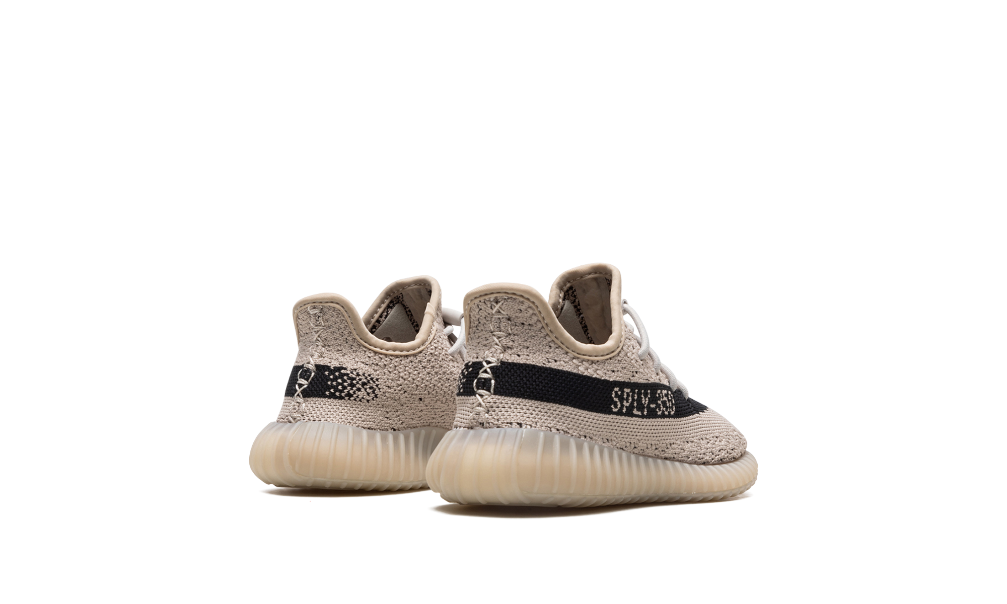 adidas yeezy boost 350 v2 slate infants+HP7871+diagnol right behind view