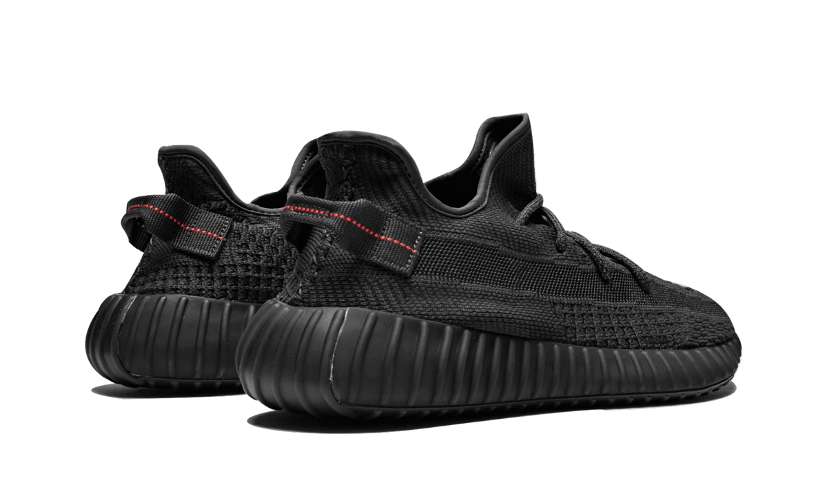 adidas yeezy boost 350 v2 static black reflective+FU9007+left diagnol single view