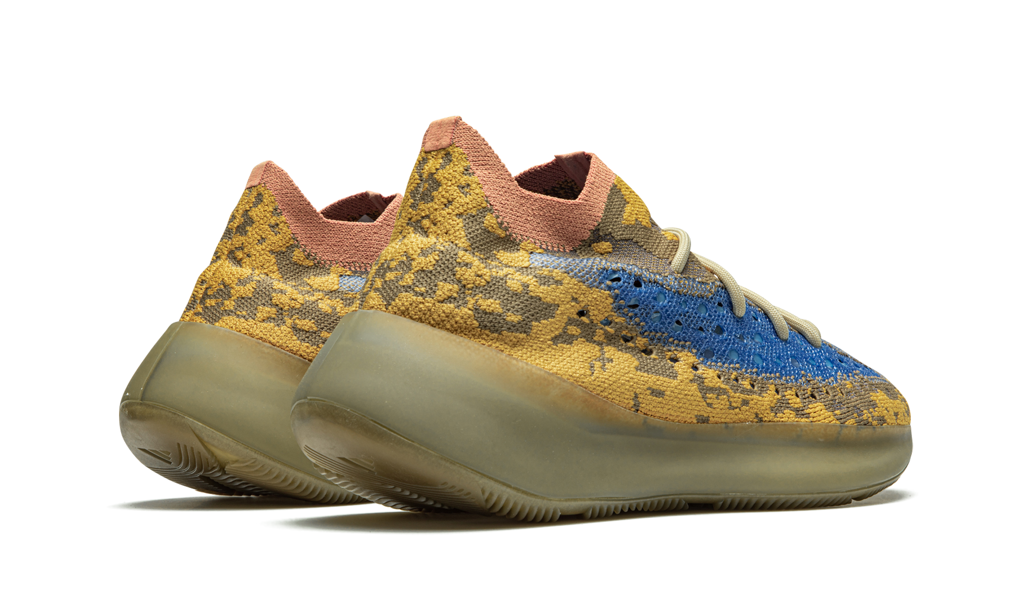 adidas yeezy boost 380 blue oat+Q47306+diagnol right behind view