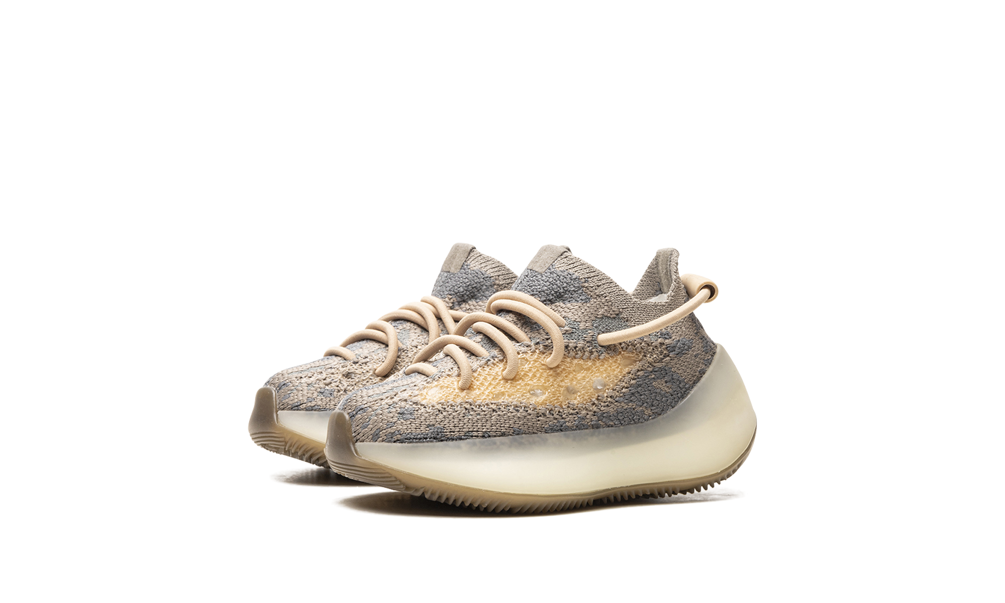 adidas yeezy boost 380 mist infants+FX9765+diagnol left view