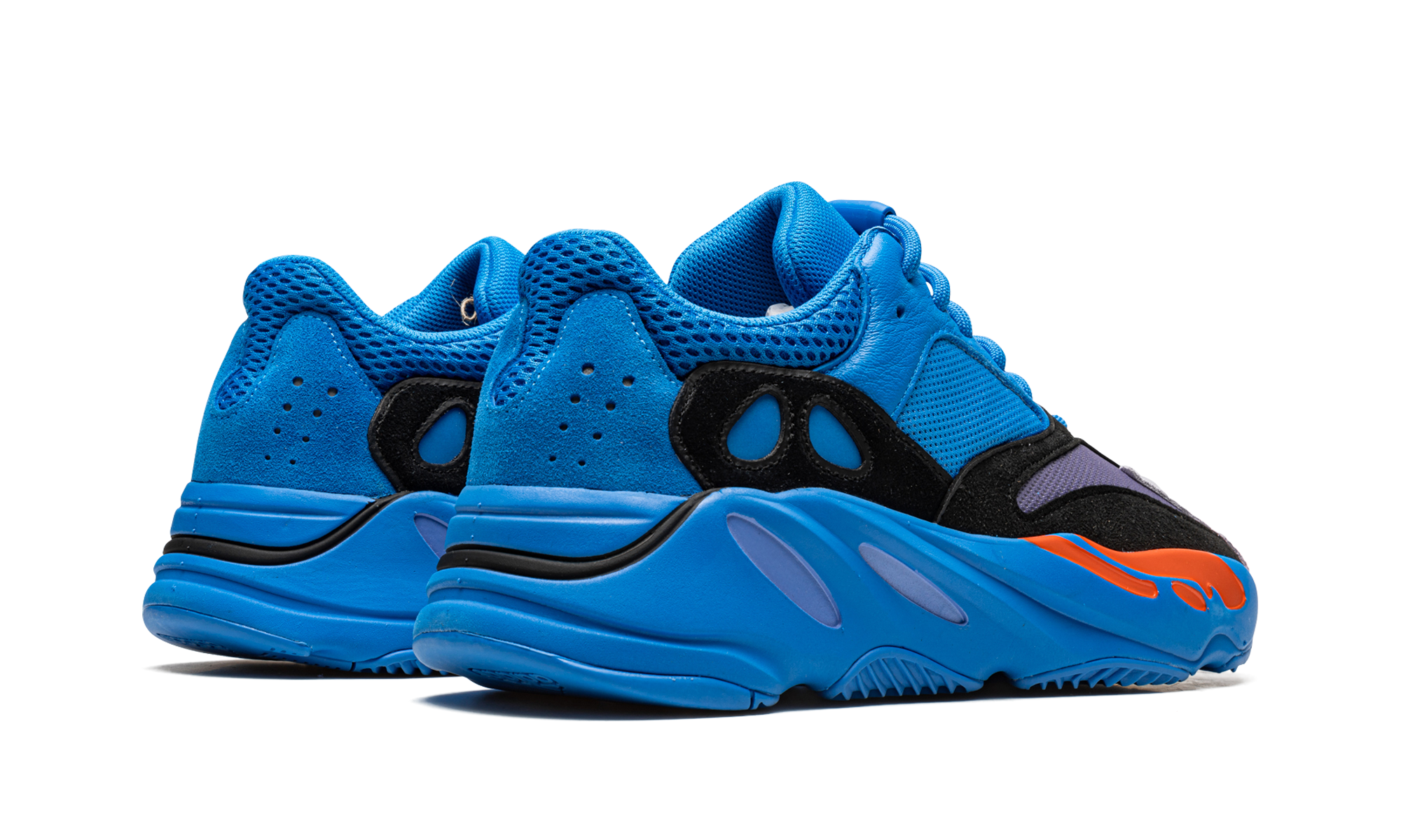 adidas yeezy boost 700 hi res blue+HP6674+diagnol right behind view