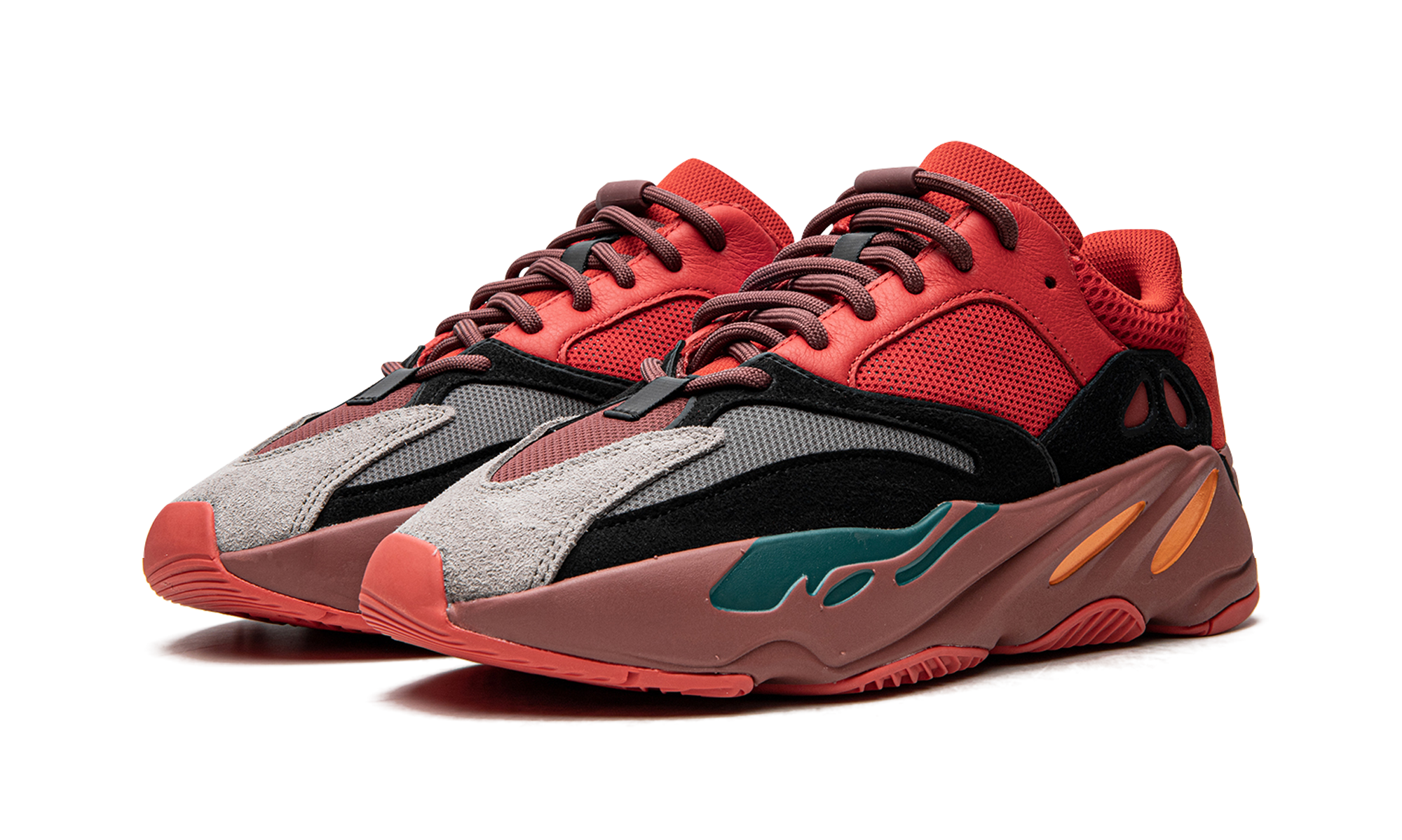 adidas yeezy boost 700 hi res red+HQ6979+diagnol left view