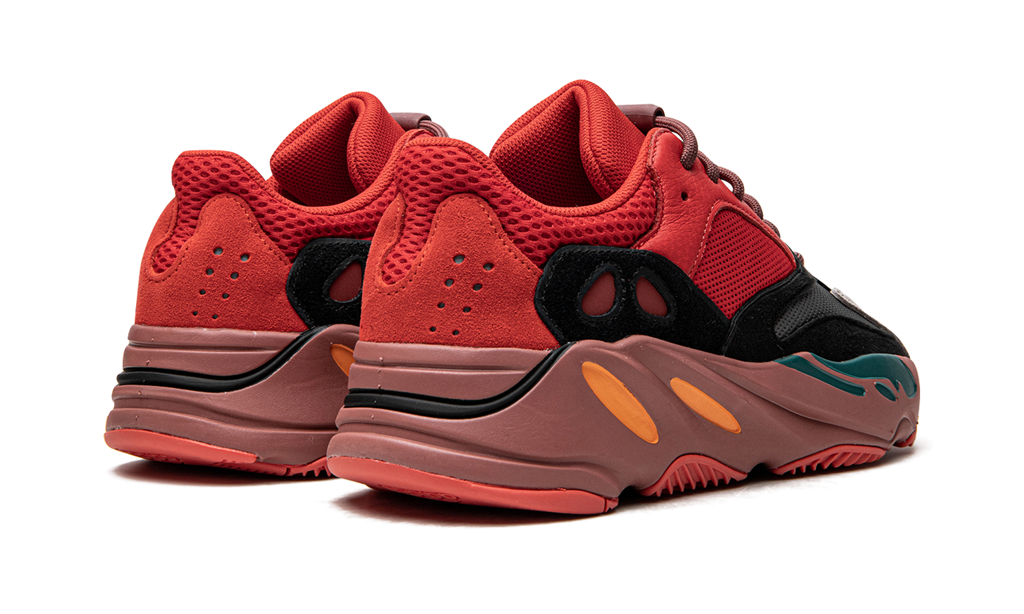 adidas yeezy boost 700 hi res red+HQ6979+diagnol right behind view