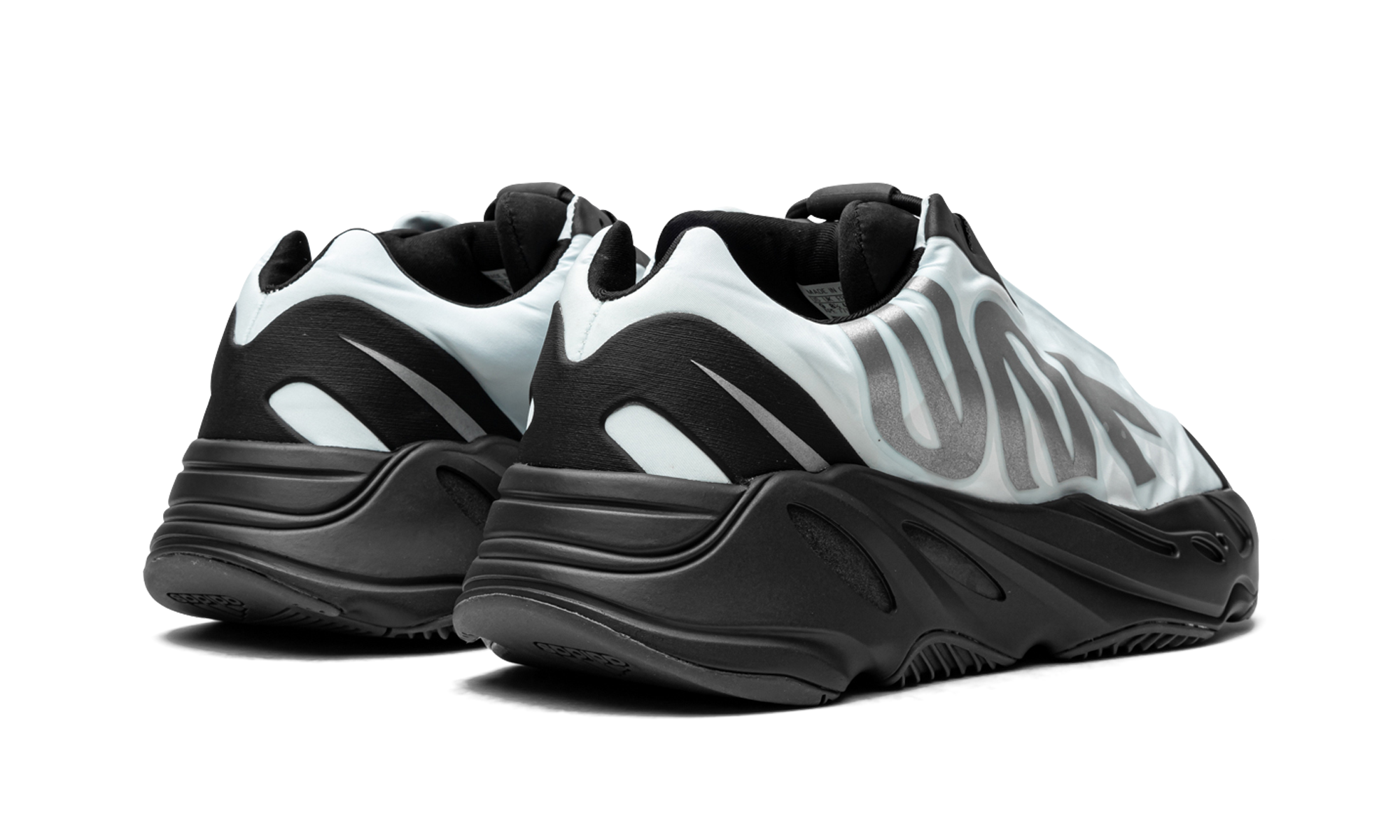 adidas yeezy boost 700 mnvn blue tint+GZ0711+diagnol right behind view