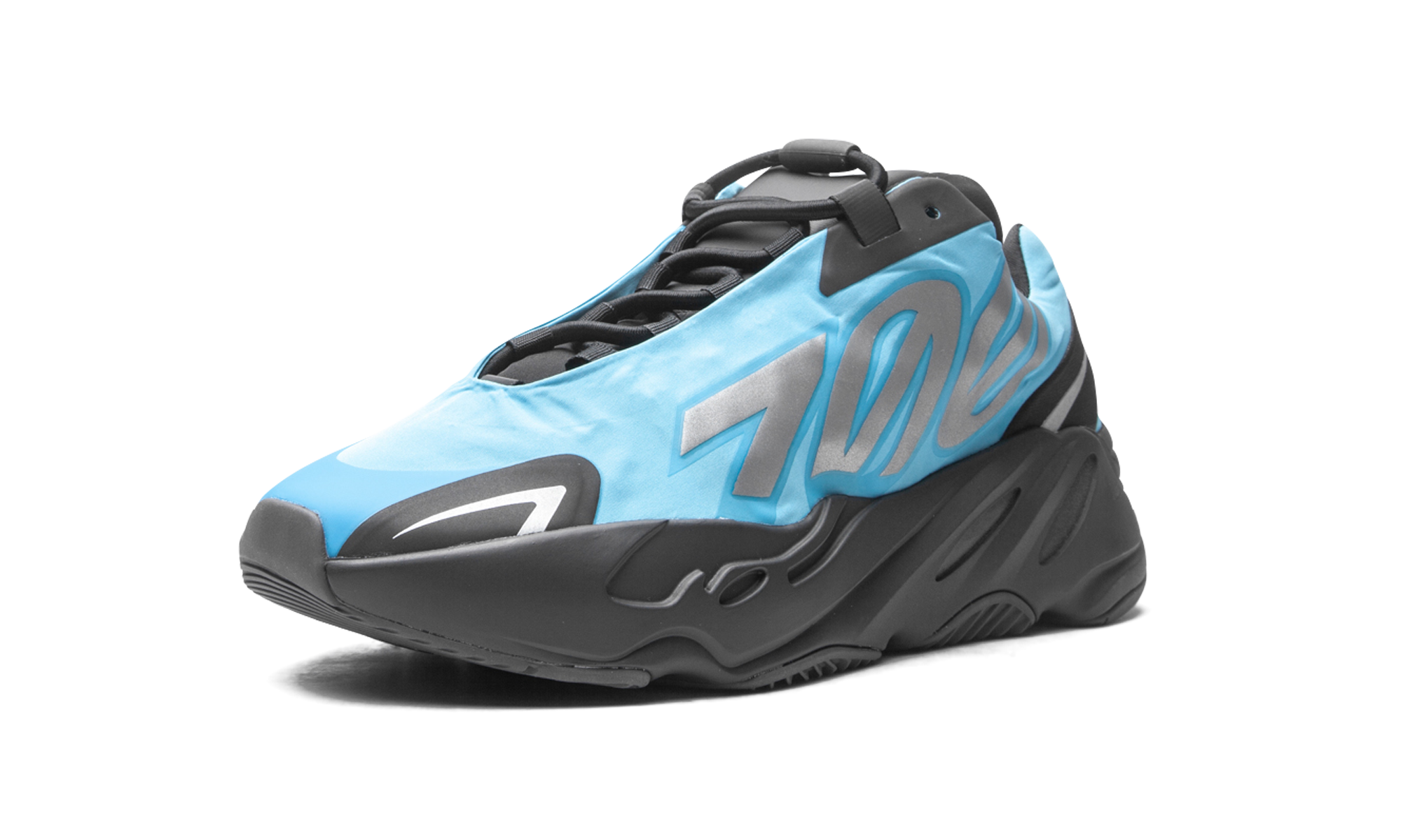 adidas yeezy boost 700 mnvn bright cyan+GZ3079+left diagnol single view