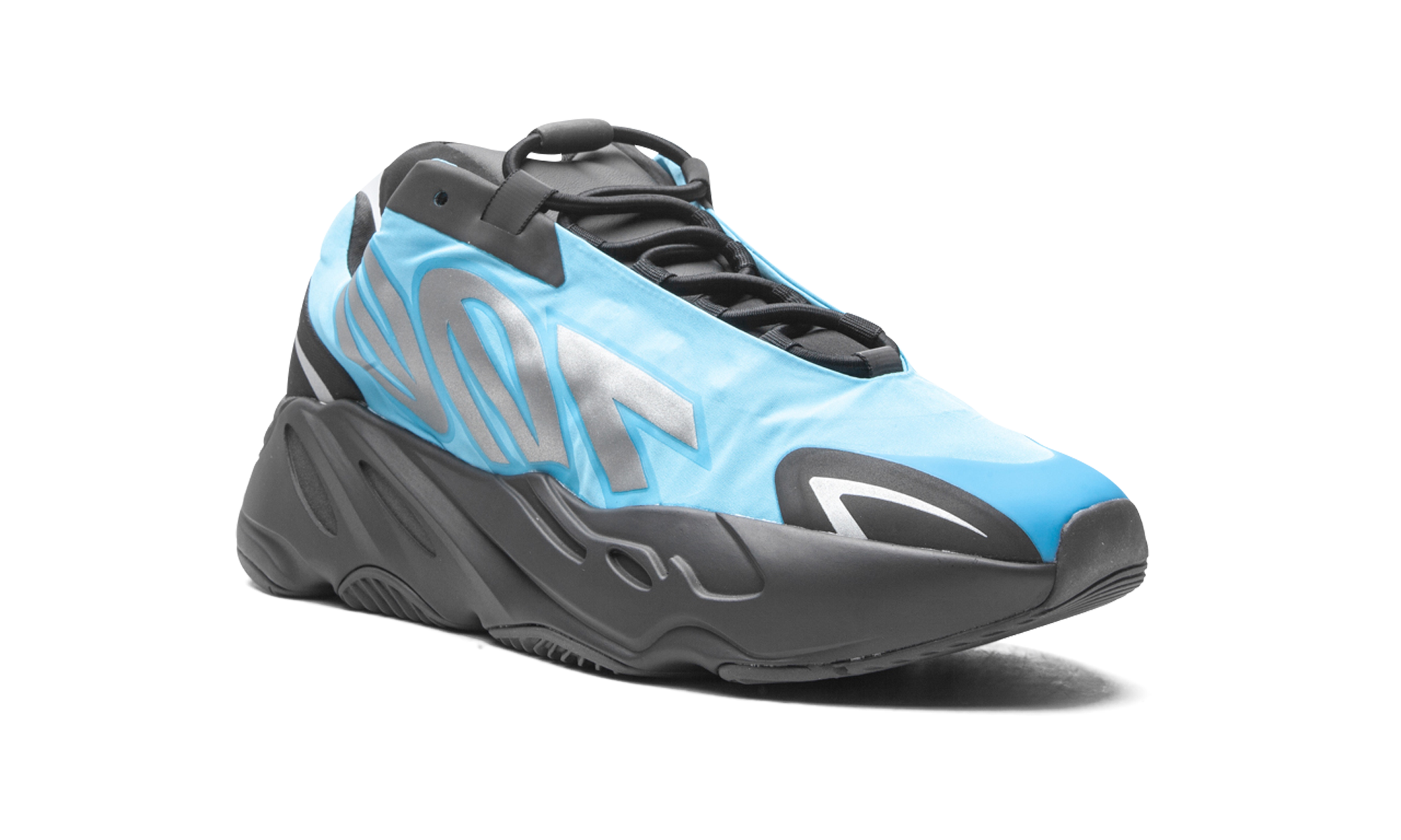adidas yeezy boost 700 mnvn bright cyan+GZ3079+diagnol right view