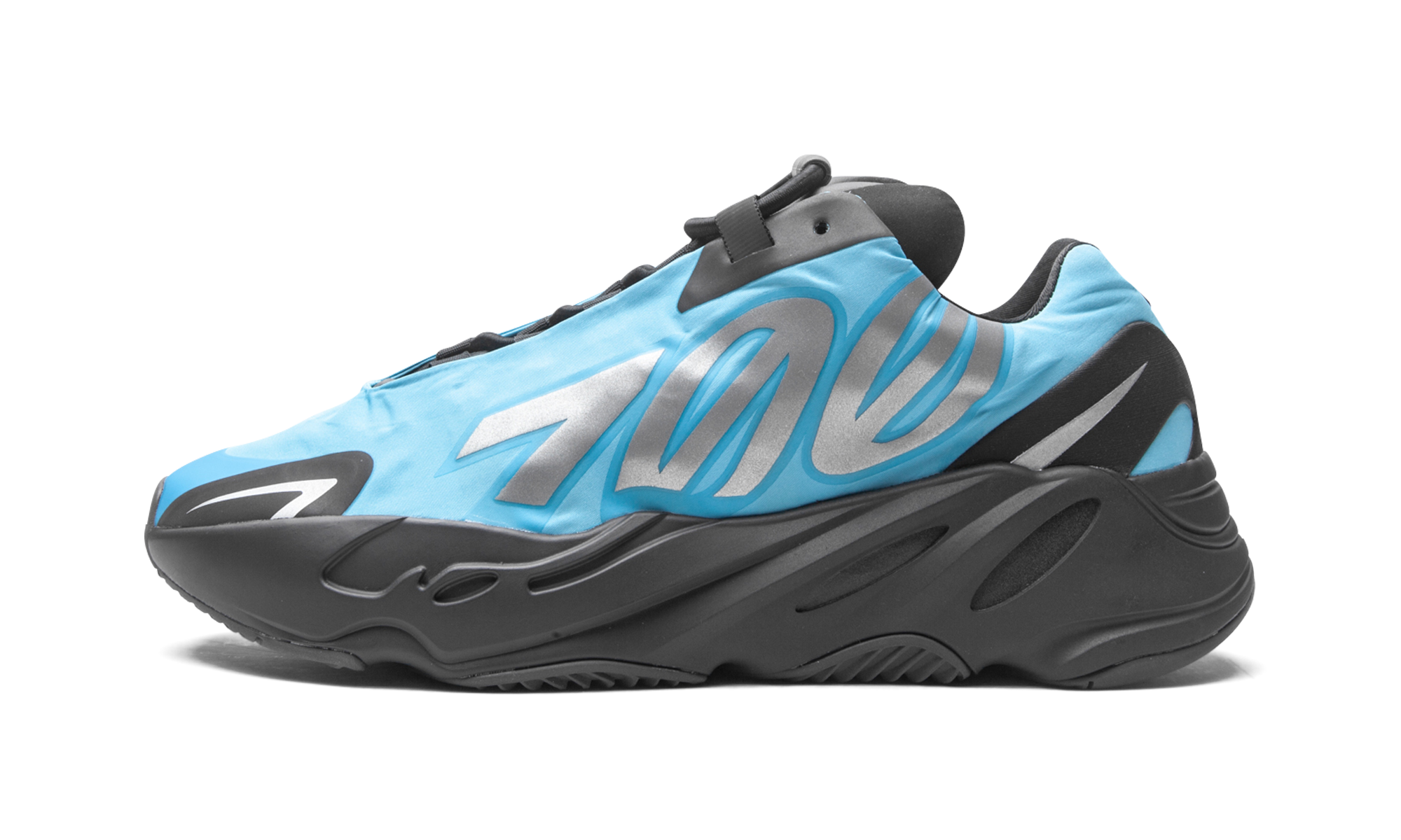 adidas yeezy boost 700 mnvn bright cyan+GZ3079+diagnol right view 1