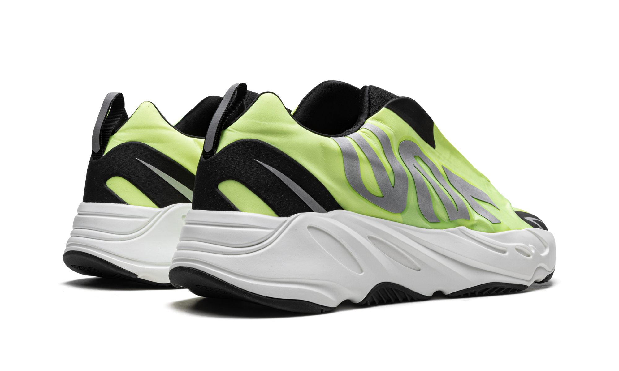 adidas yeezy boost 700 mnvn laceless phosphor+GY2055+diagnol right behind view