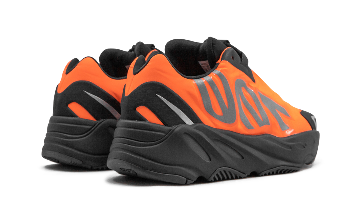 adidas yeezy boost 700 mnvn orange kids+FX3354+diagnol right behind view