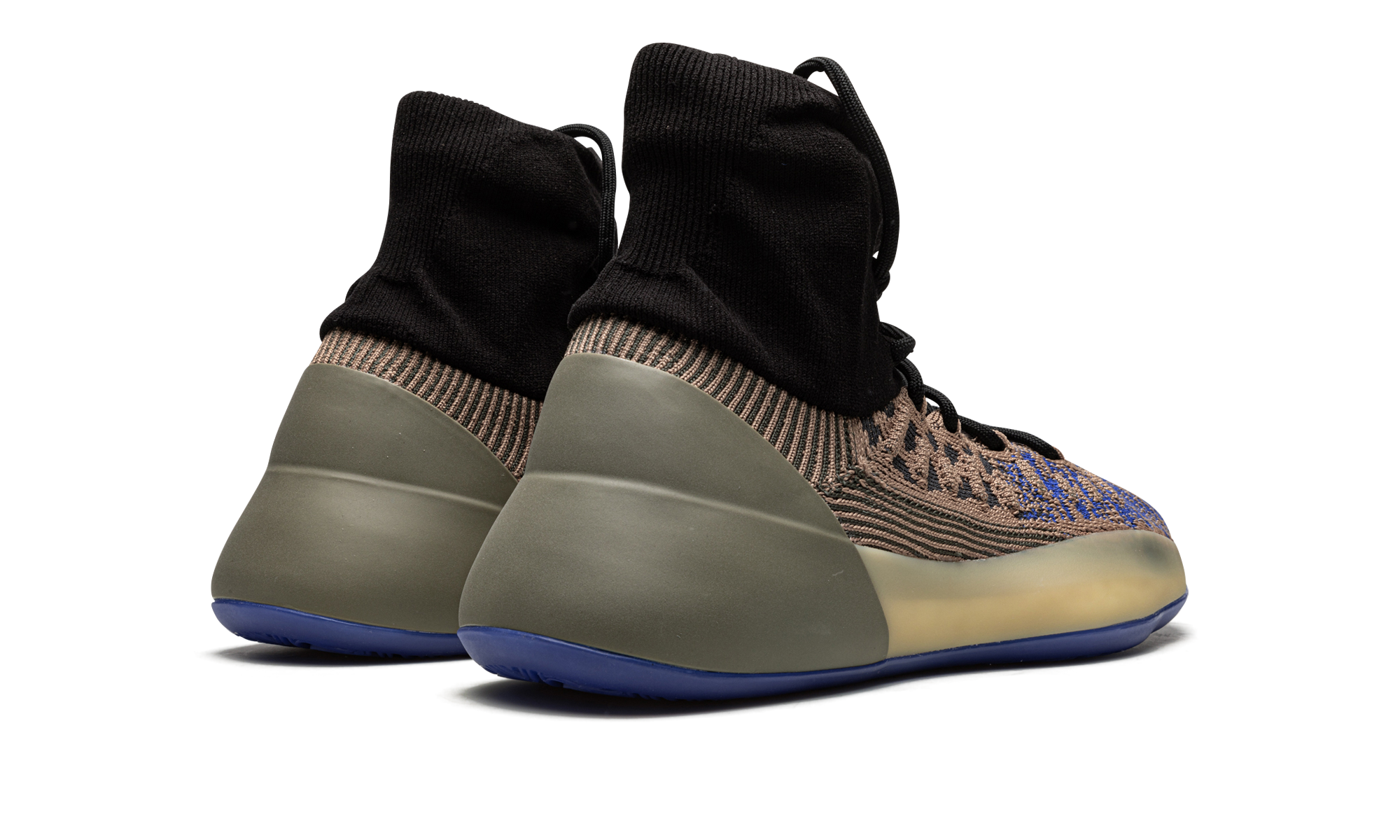 adidas yeezy bsktbl knit slate azure+HP5613+diagnol right behind view