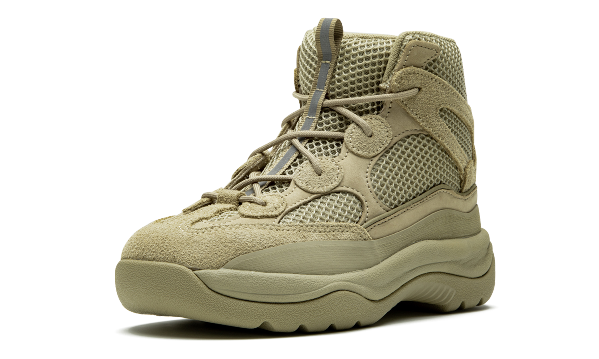 adidas yeezy desert boot rock kids+EG6490+left diagnol single view