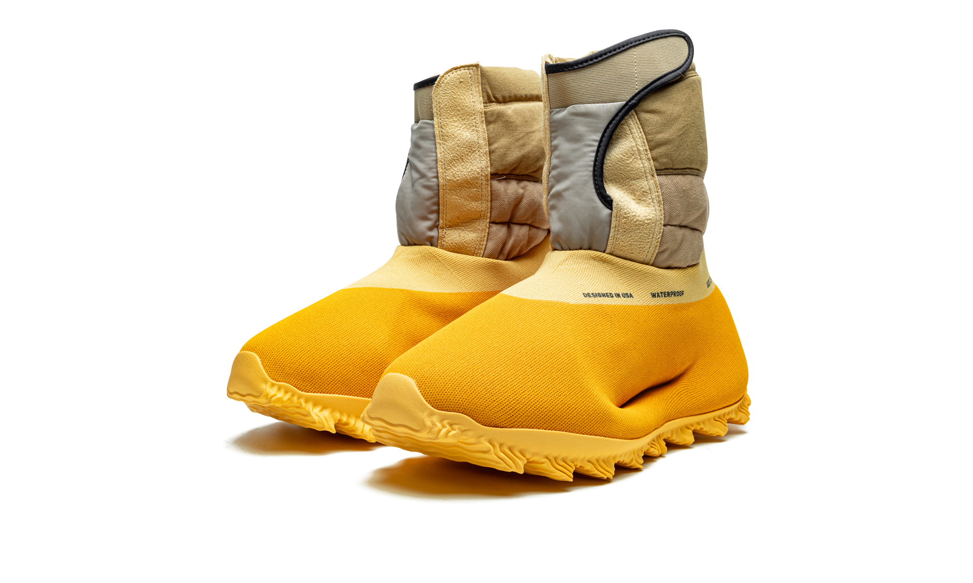 adidas yeezy knit rnr boot sulfur+GY1824+diagnol left view